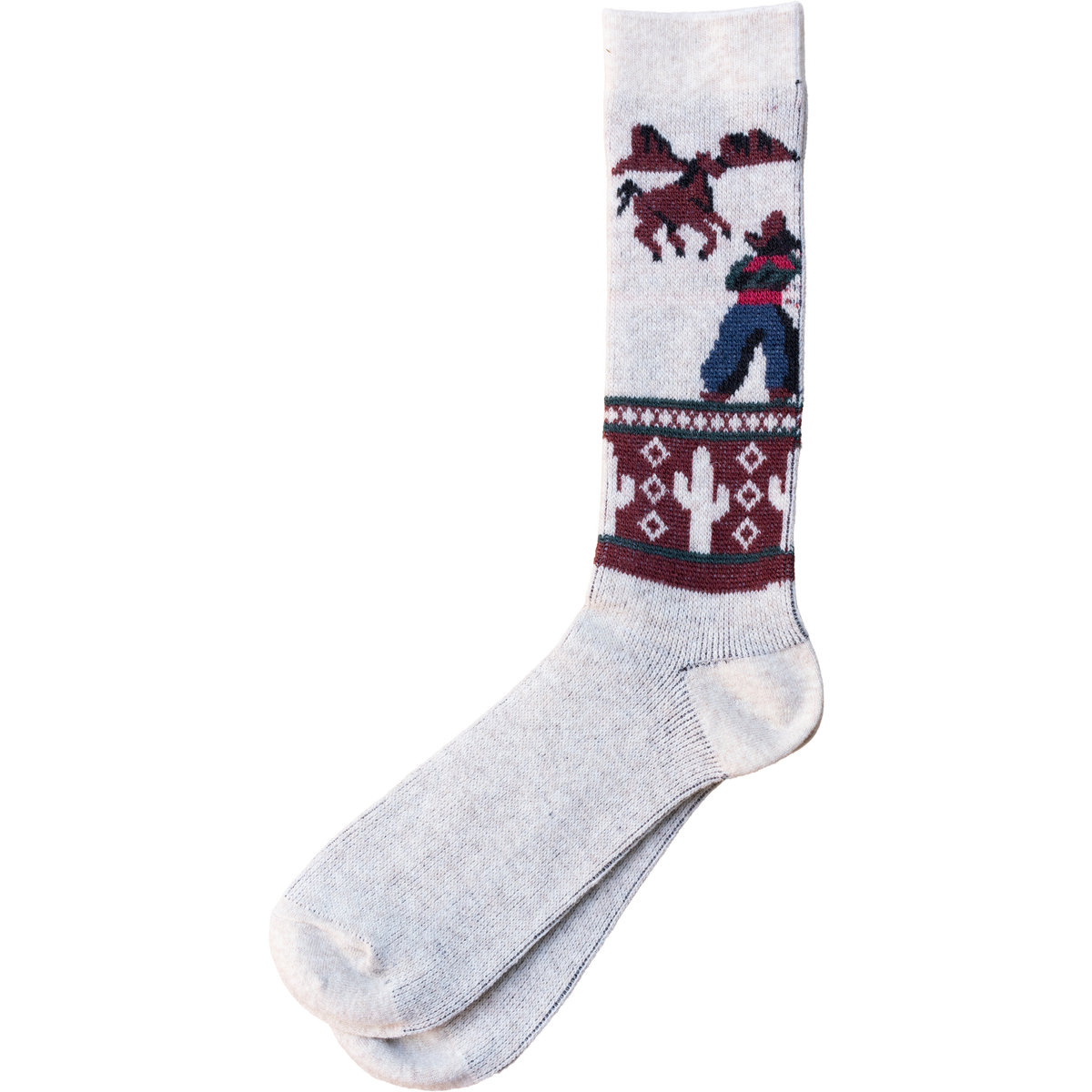 Western JQ Crew Sock - Off White