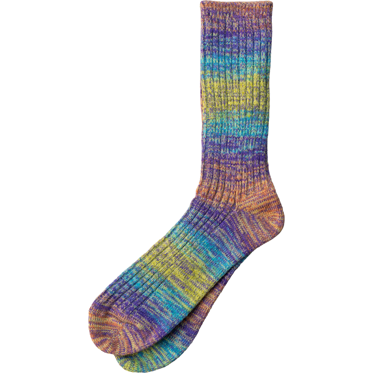 Splash Pattern Crew Sock - Purple
