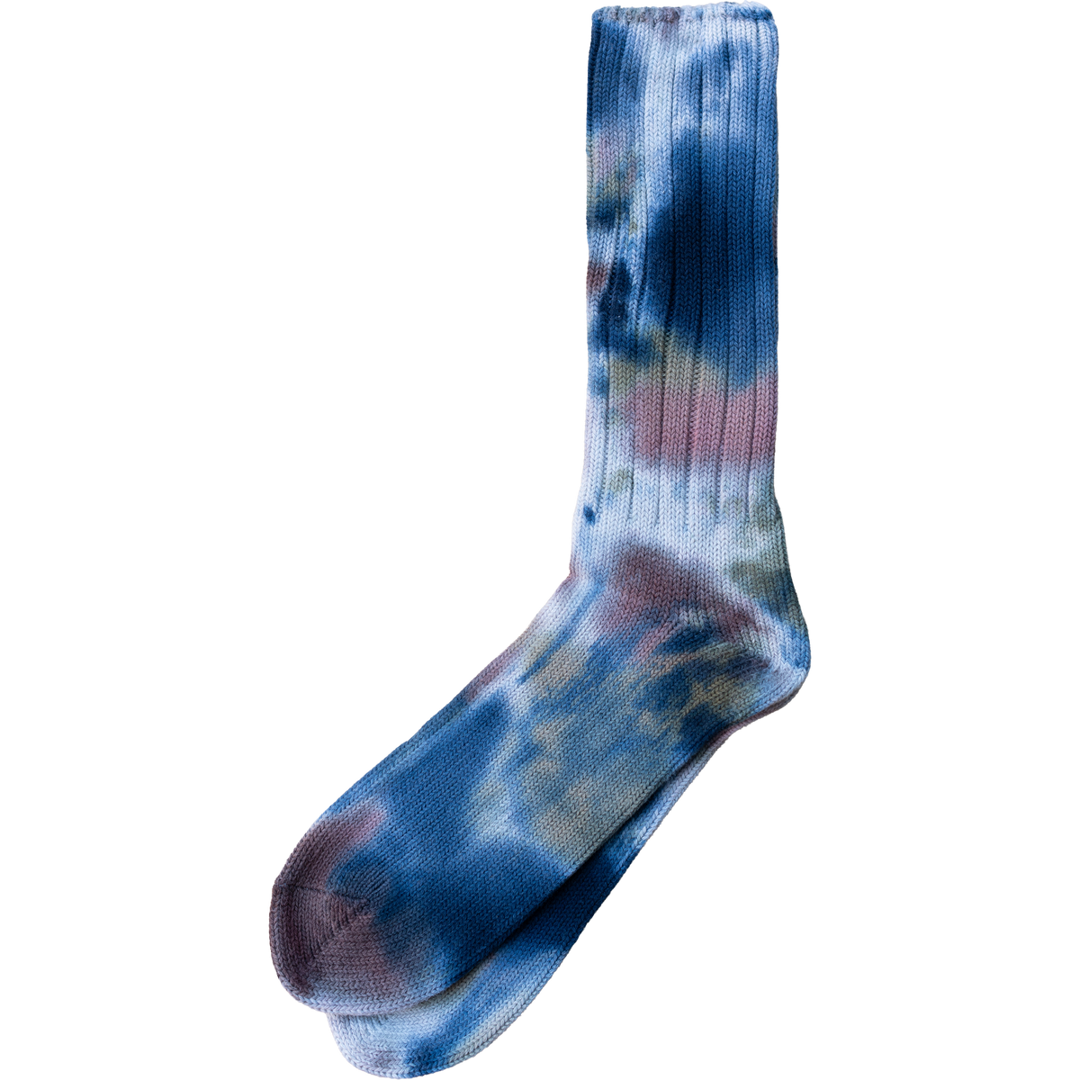 Scatter Dye Crew Sock - Dark Brown