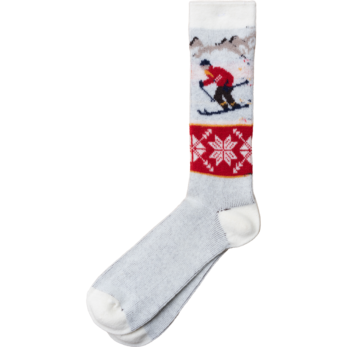 Wool Ski JQ Crew Sock - Off White