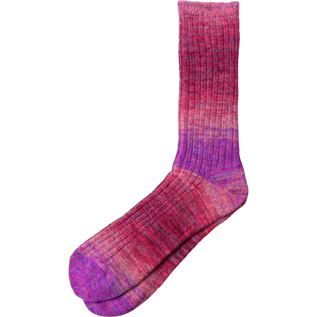 Splash Pattern Crew Sock - Red