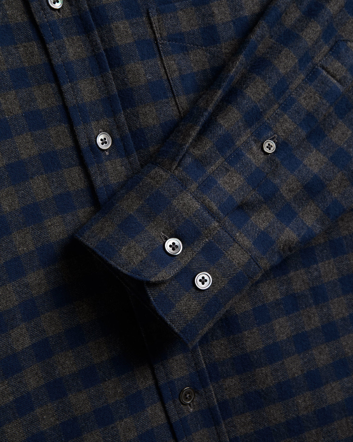 Aquila Flannel Shirt - Blue / Charcoal