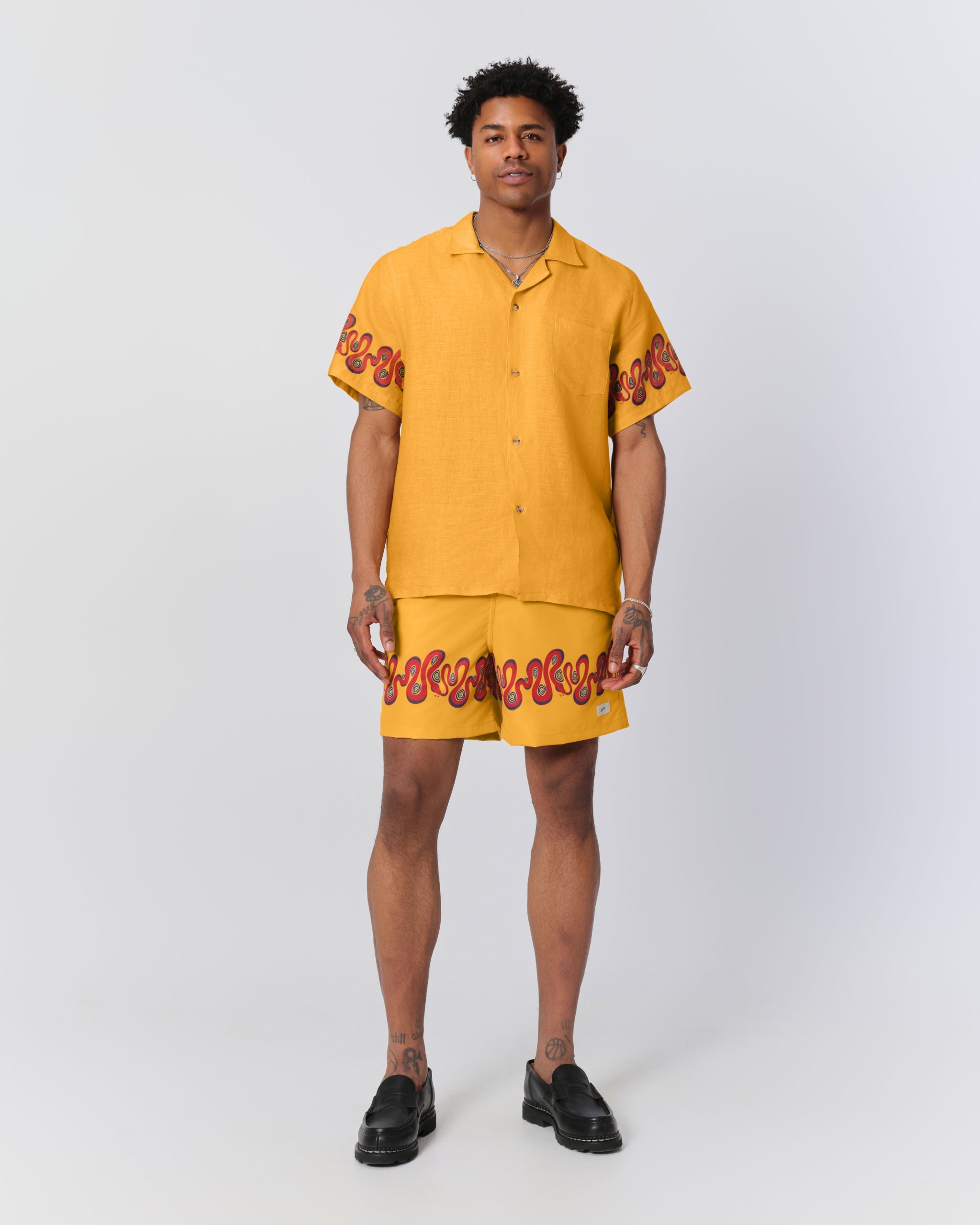 Swim Trunks - Ochre Dizzy Boa