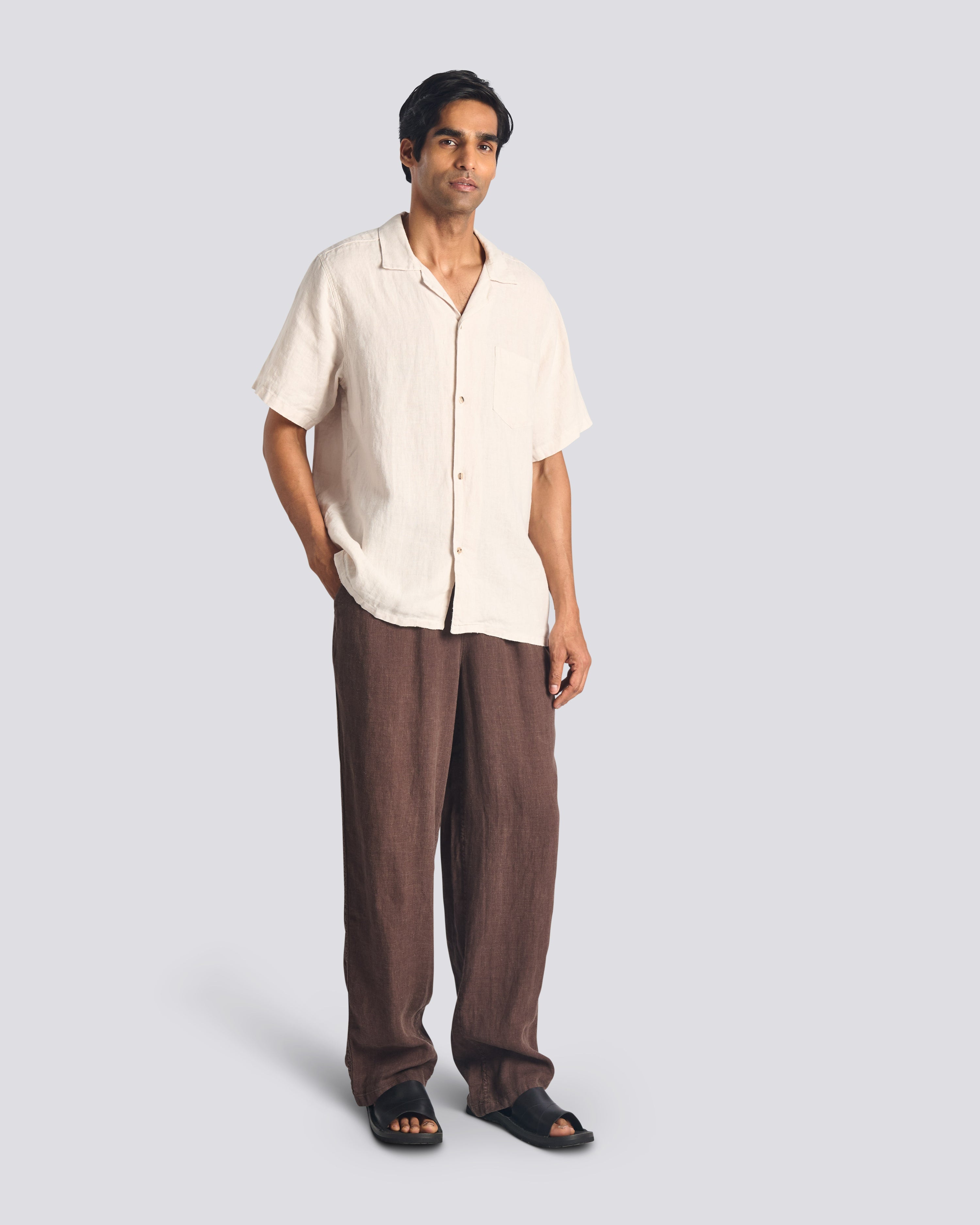 Linen Leisure Pant - Espresso