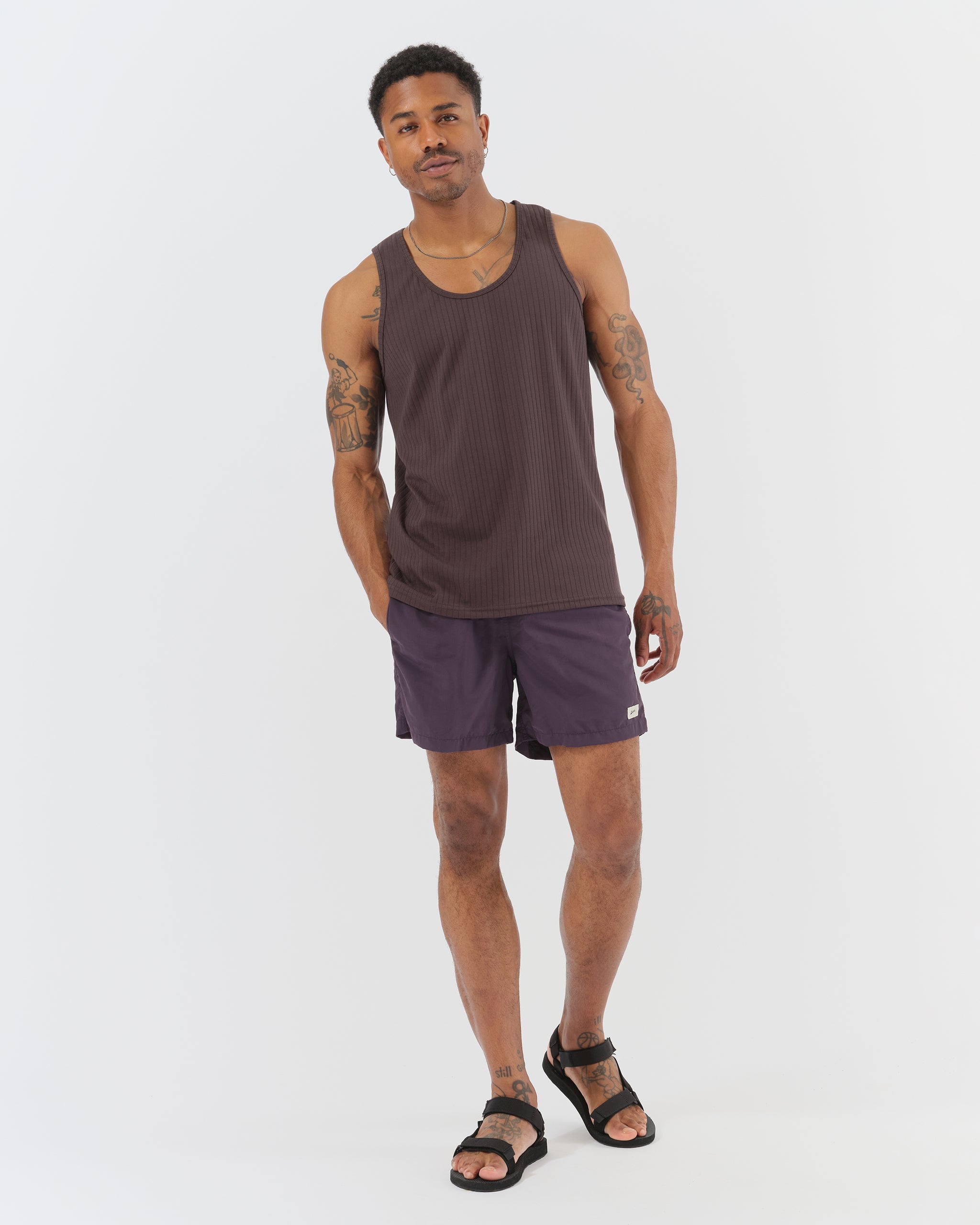 Swim Trunks - Solid Plum