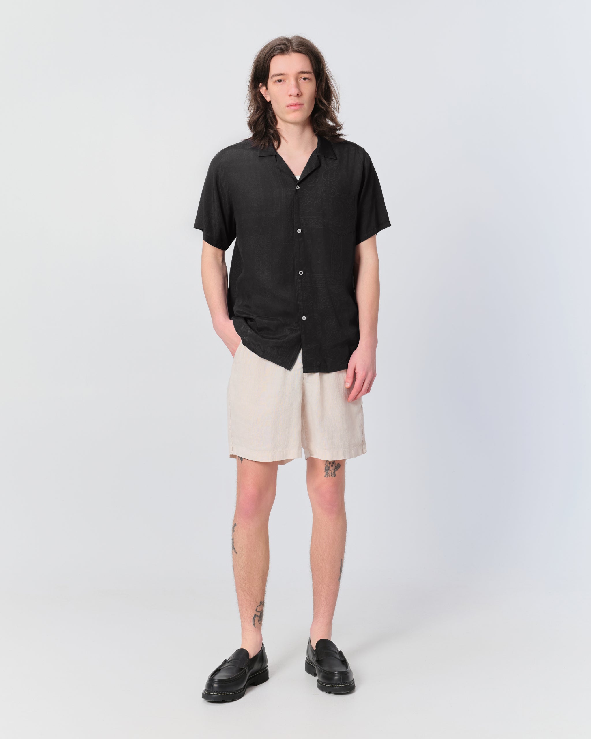 Linen Leisure Short - Pearl