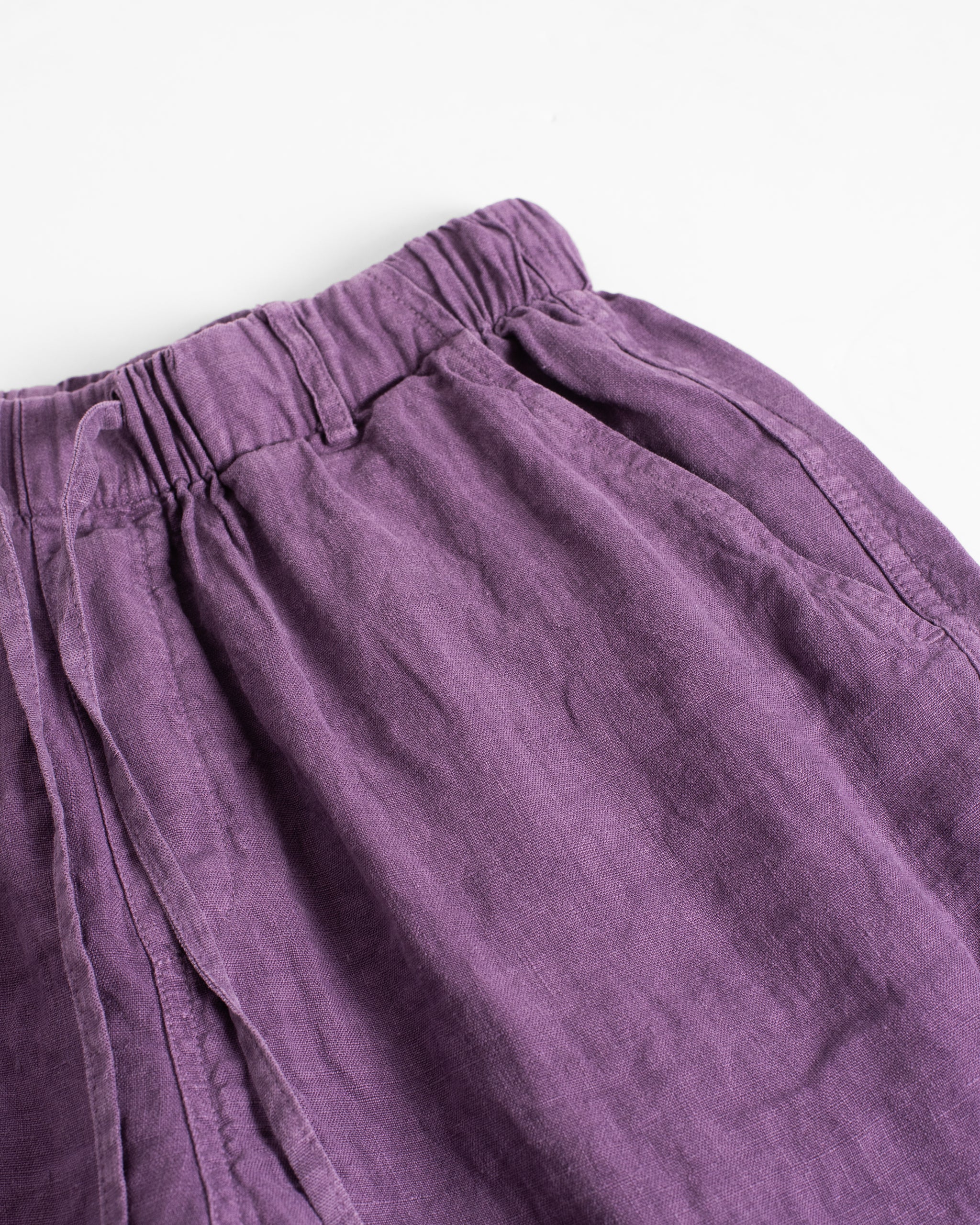 Linen Leisure Short - Grape