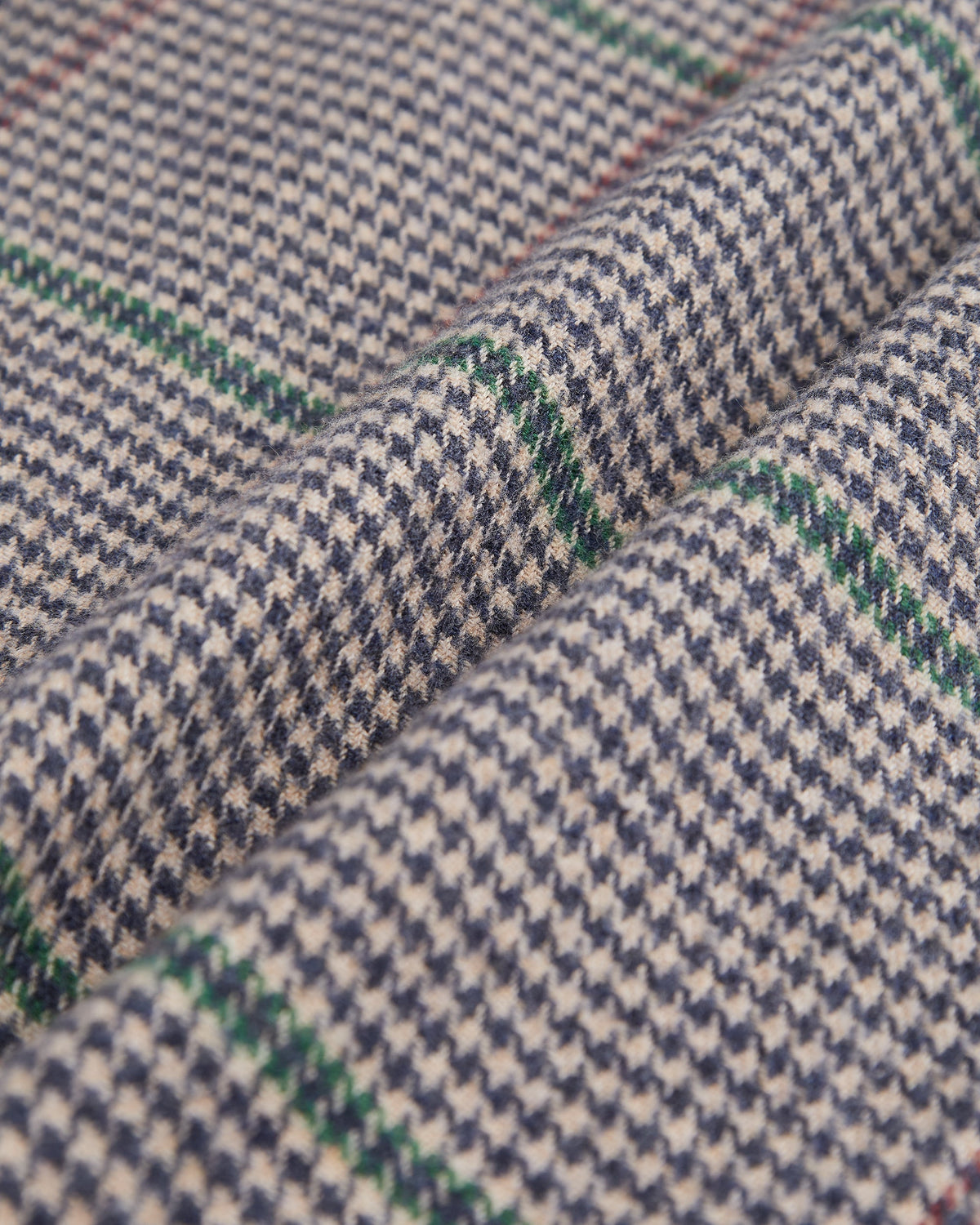 Brook Flannel Shirt - Navy Houndstooth