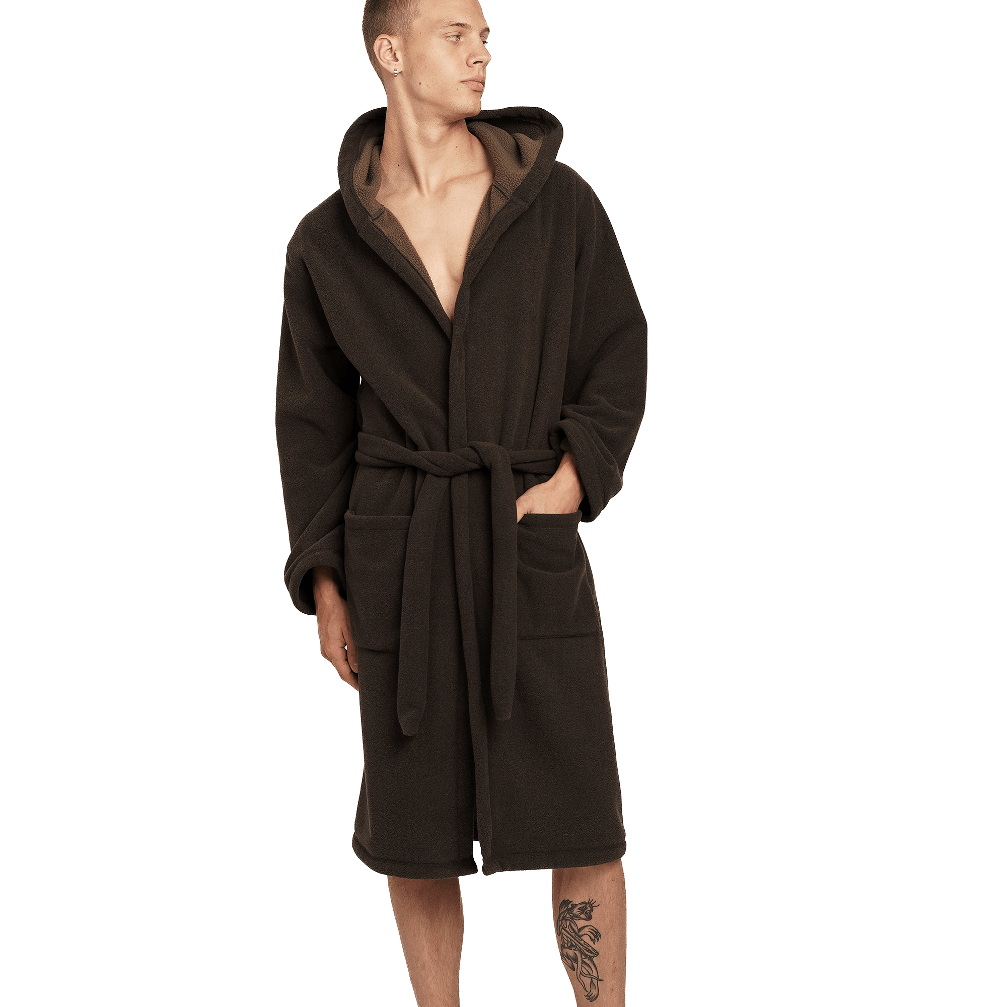 Fleece Robe - Hickory Brown