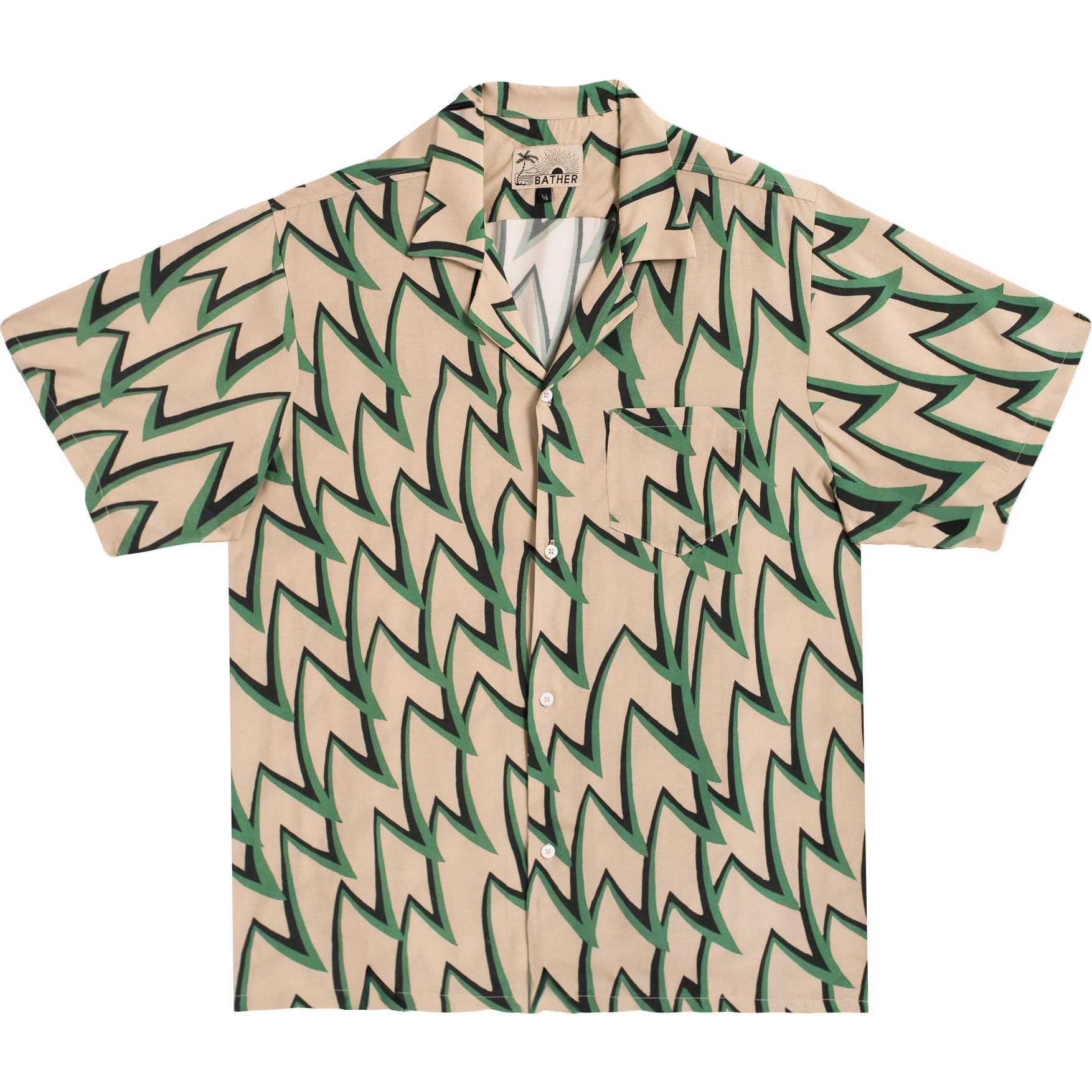 Camp Shirt - Emerald Jagged