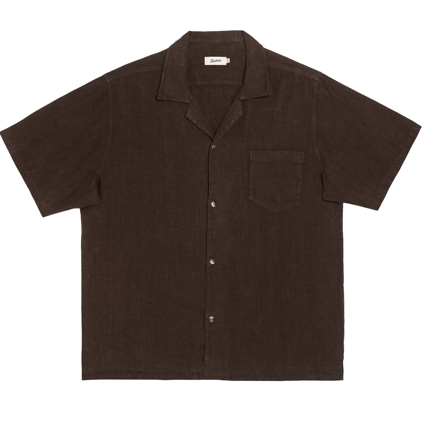 Linen Camp Shirt - Espresso