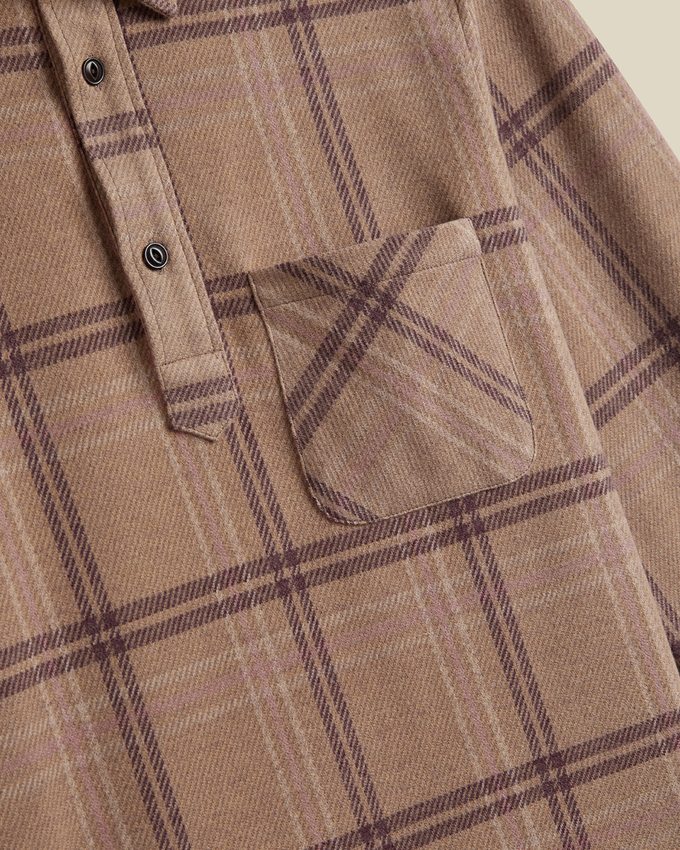 Carter Popover - Burgundy Check