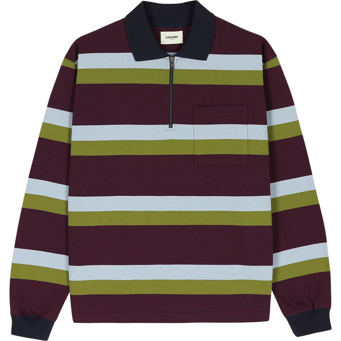 'The Deep' Rugby Zip Shirt - Purple