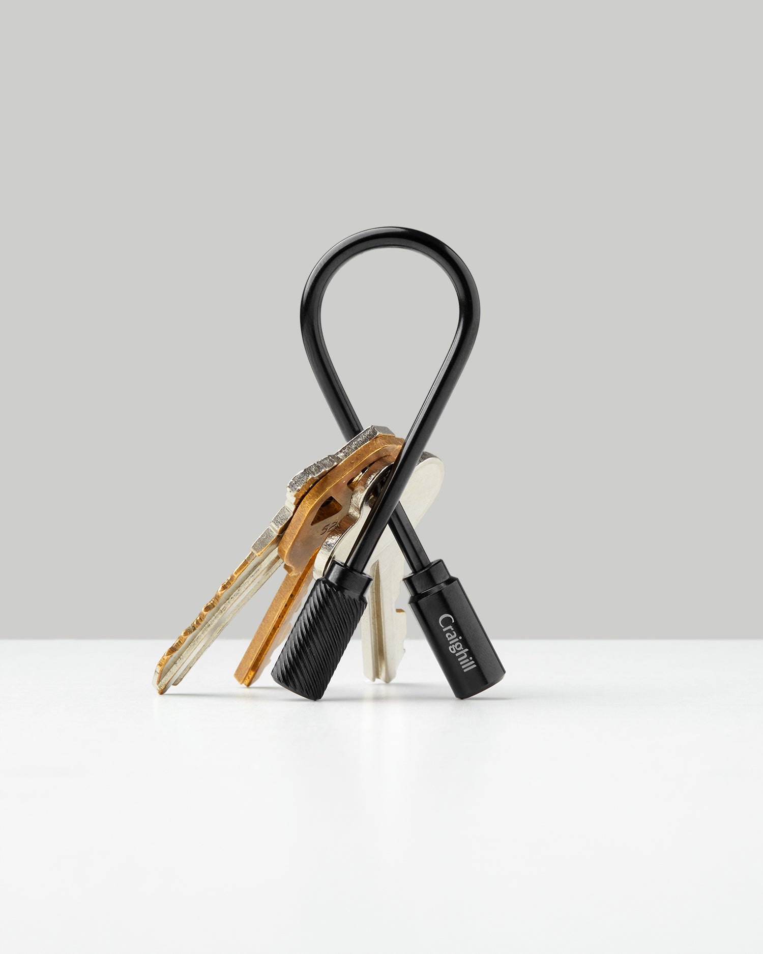 Closed Helix Keyring - Black
