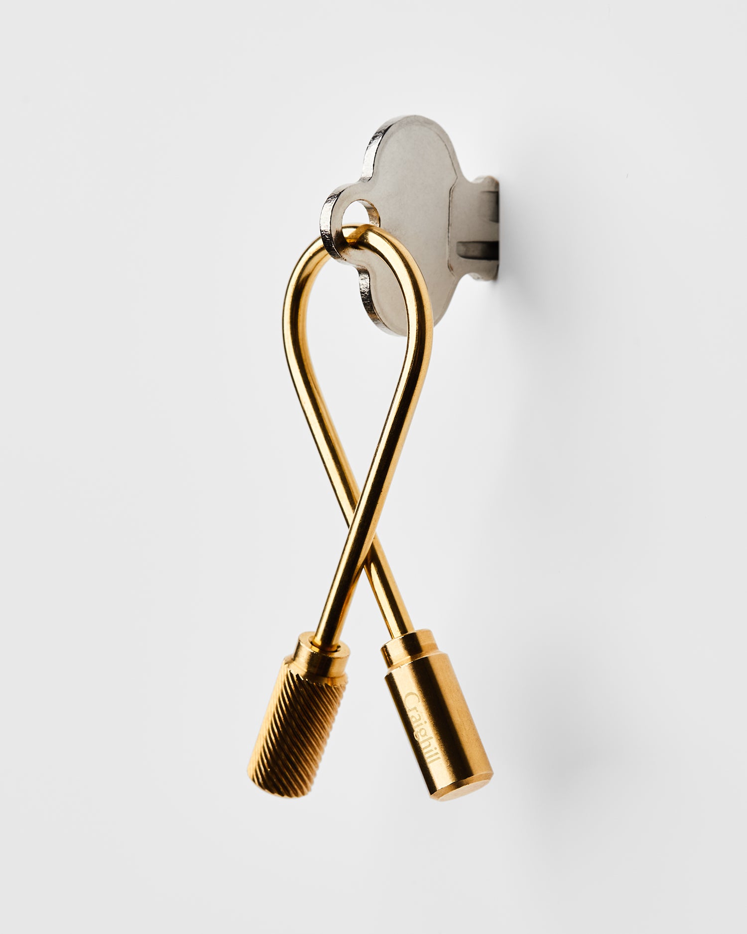 Closed Helix Keyring - Brass