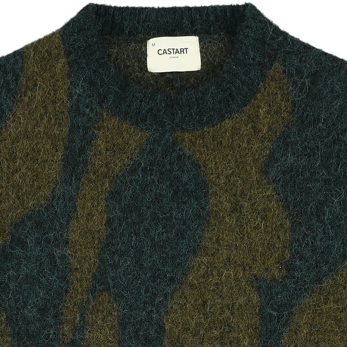 Bowie Alpaca Abstract Knit - Green