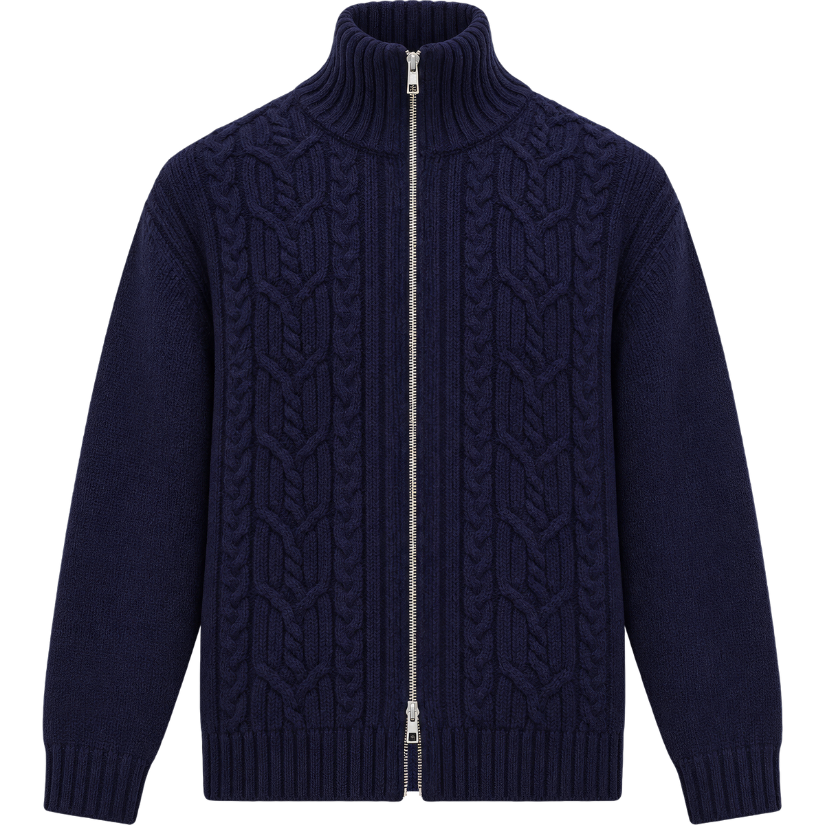 Hightide Cableknit Zip Sweater - Navy