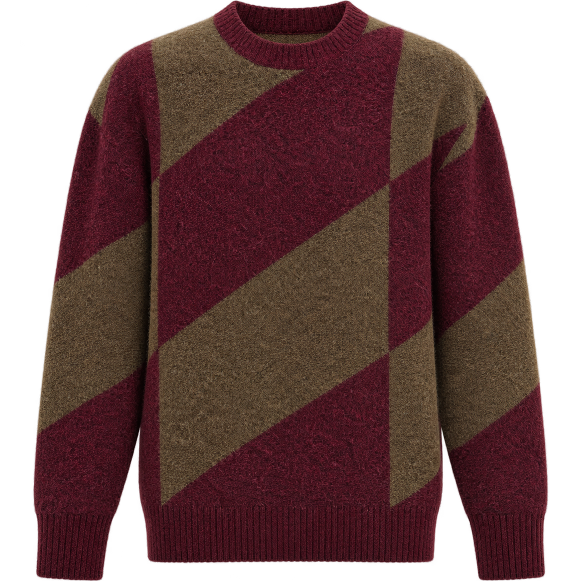 Evin Jacquard Crewneck - Khaki