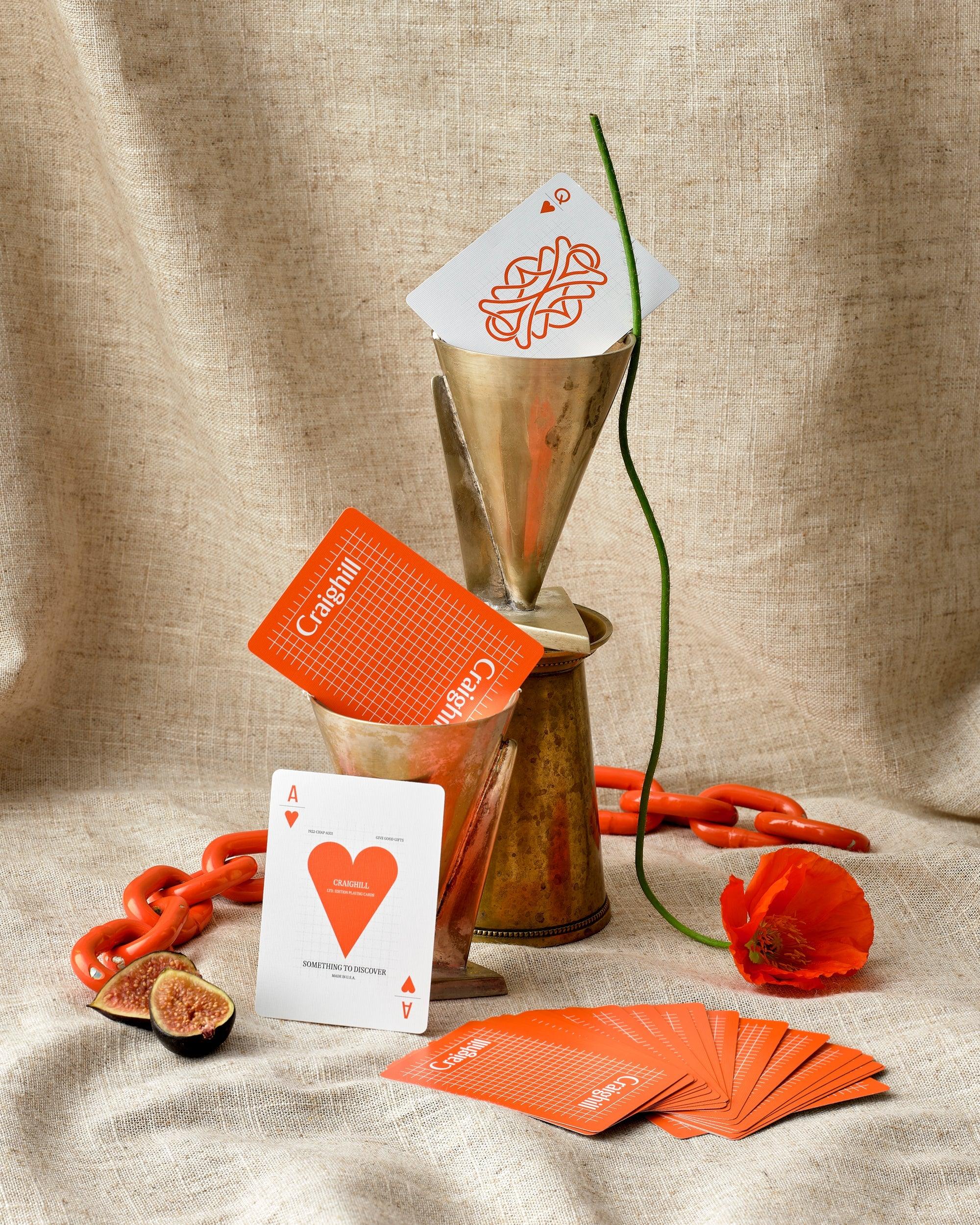 Playing Cards - White / Orange