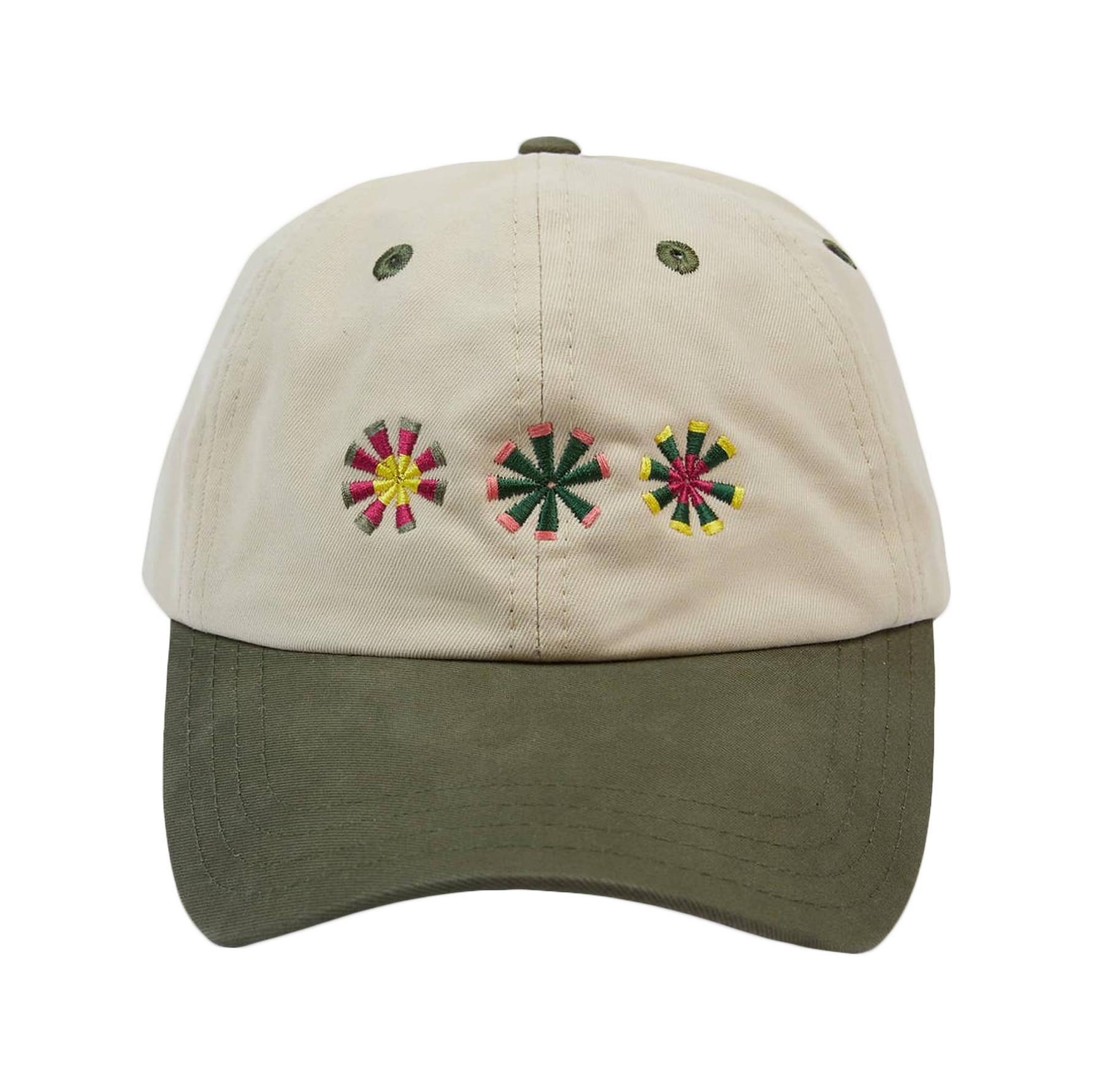 Kantha Suns Baseball Cap - Cream / Lovat
