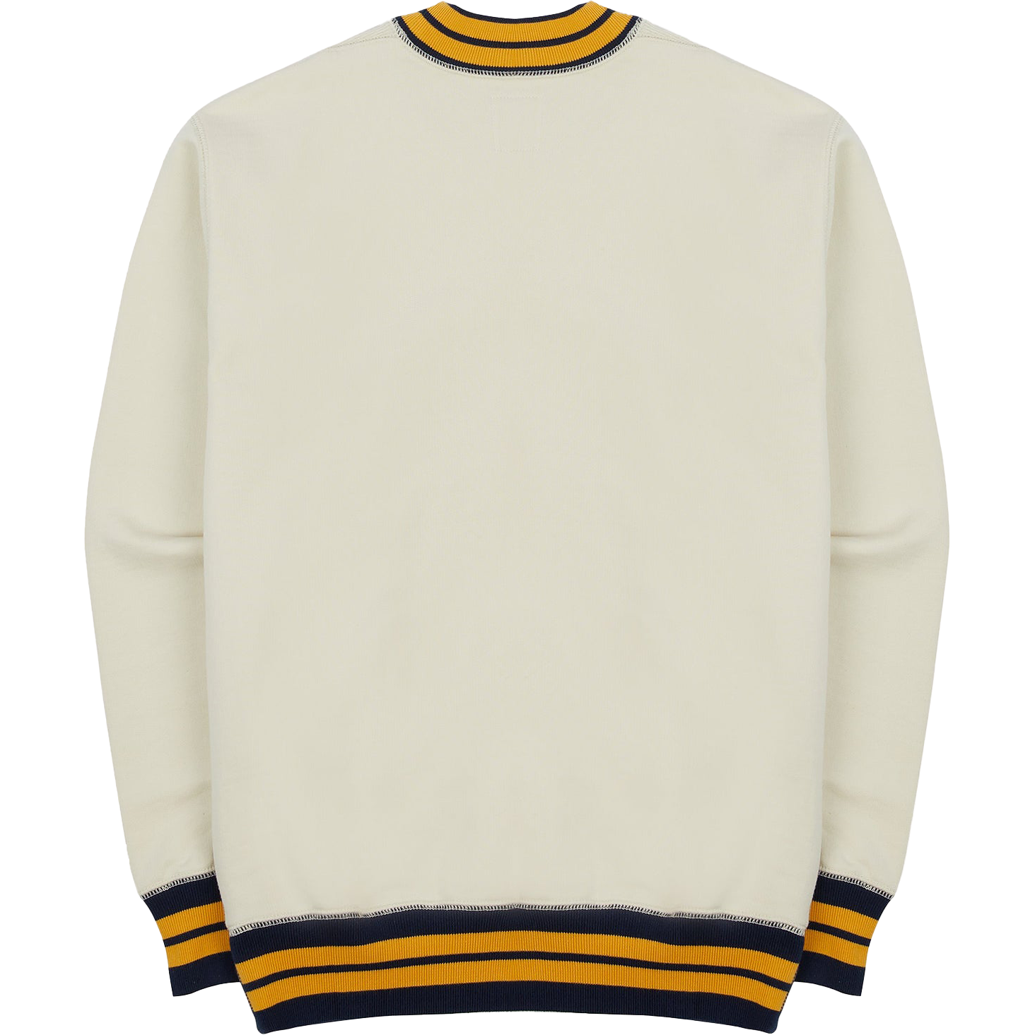 Striped Rib Sweatshirt - Ecru / Navy
