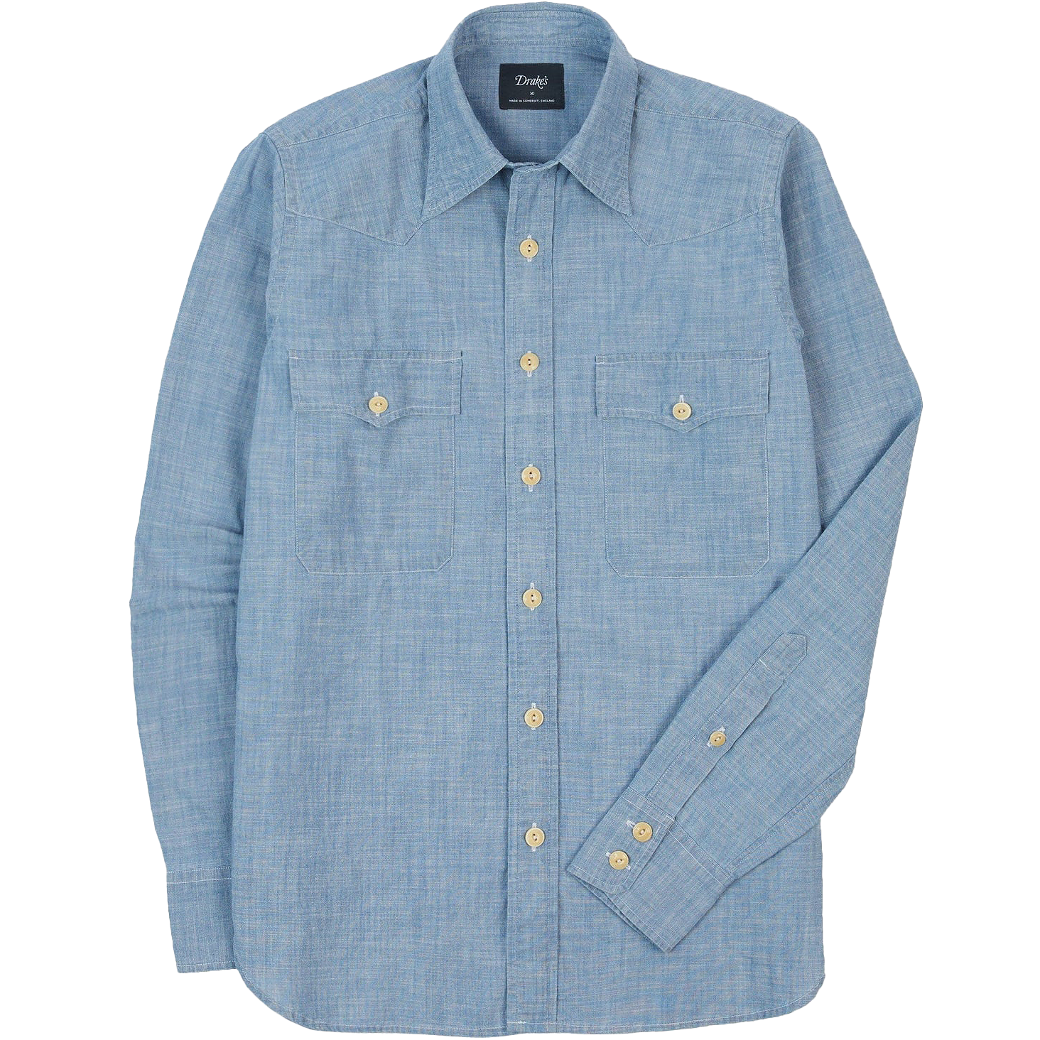 Chambray Western Shirt - Light Blue