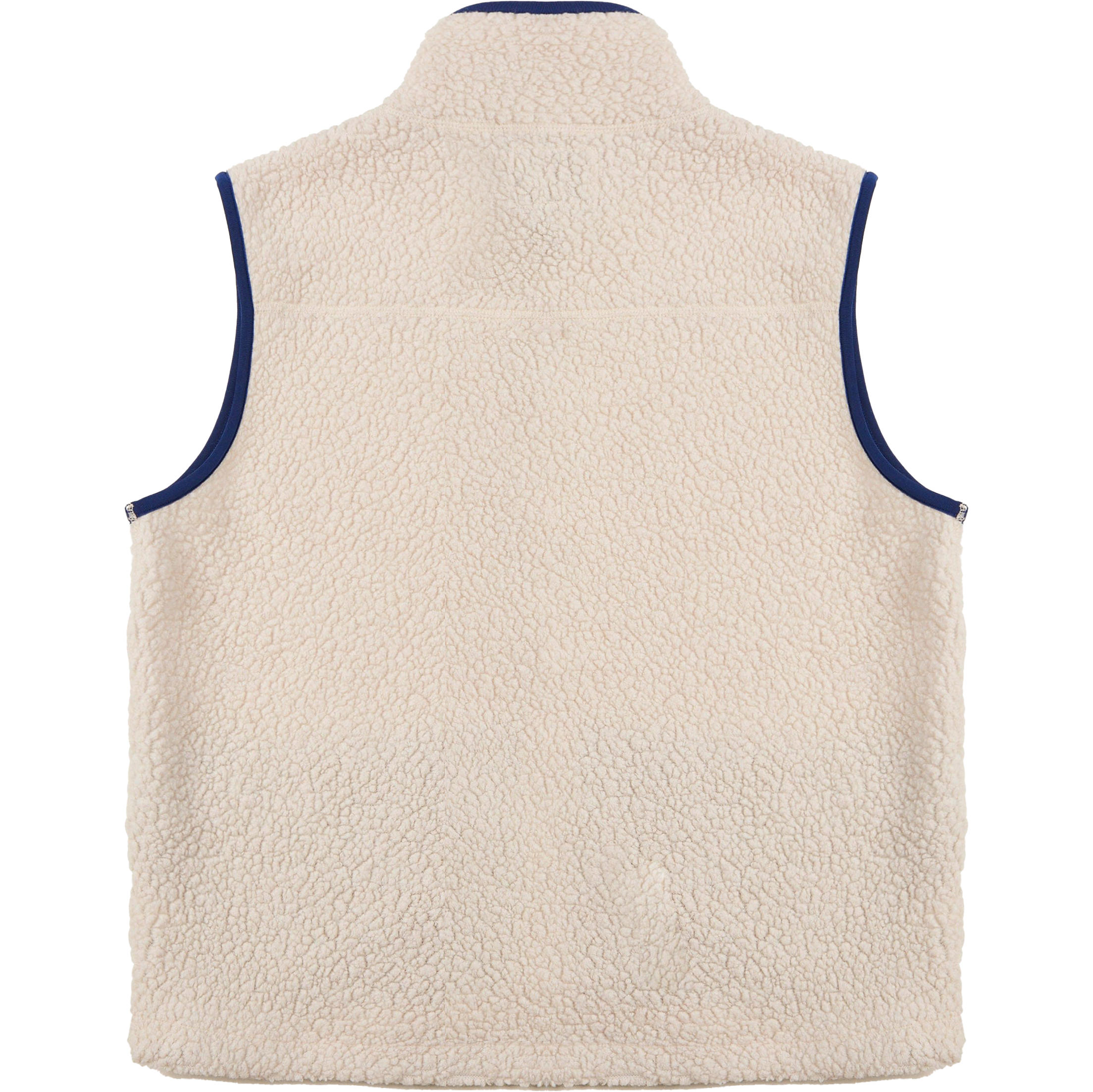 Boucle Wool Zip Fleece Vest - Ecru