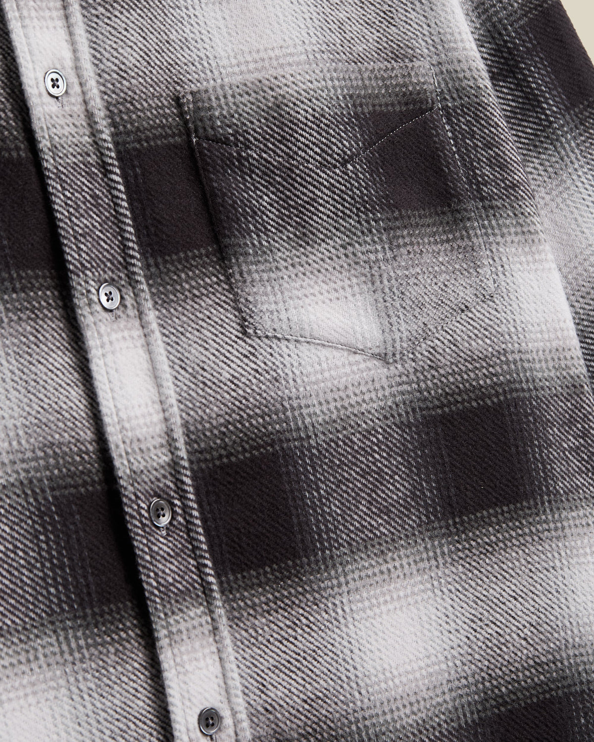 Dune Flannel Shirt - Black / White Check