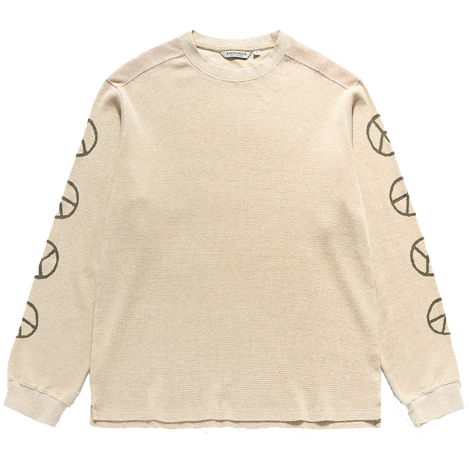 Peace Symbol LS T-Shirt - Oatmeal