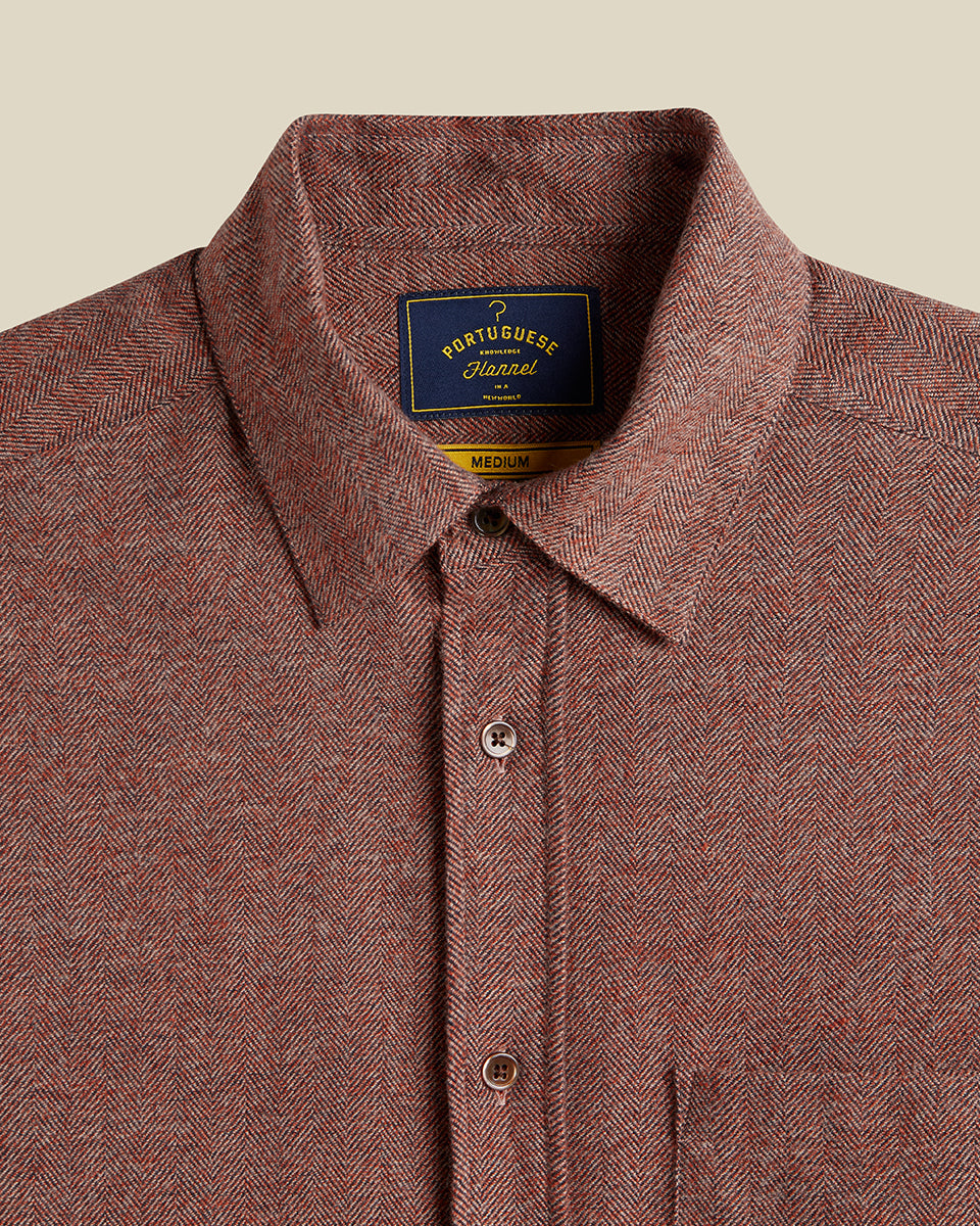 Espiga Herringbone Flannel - Clay