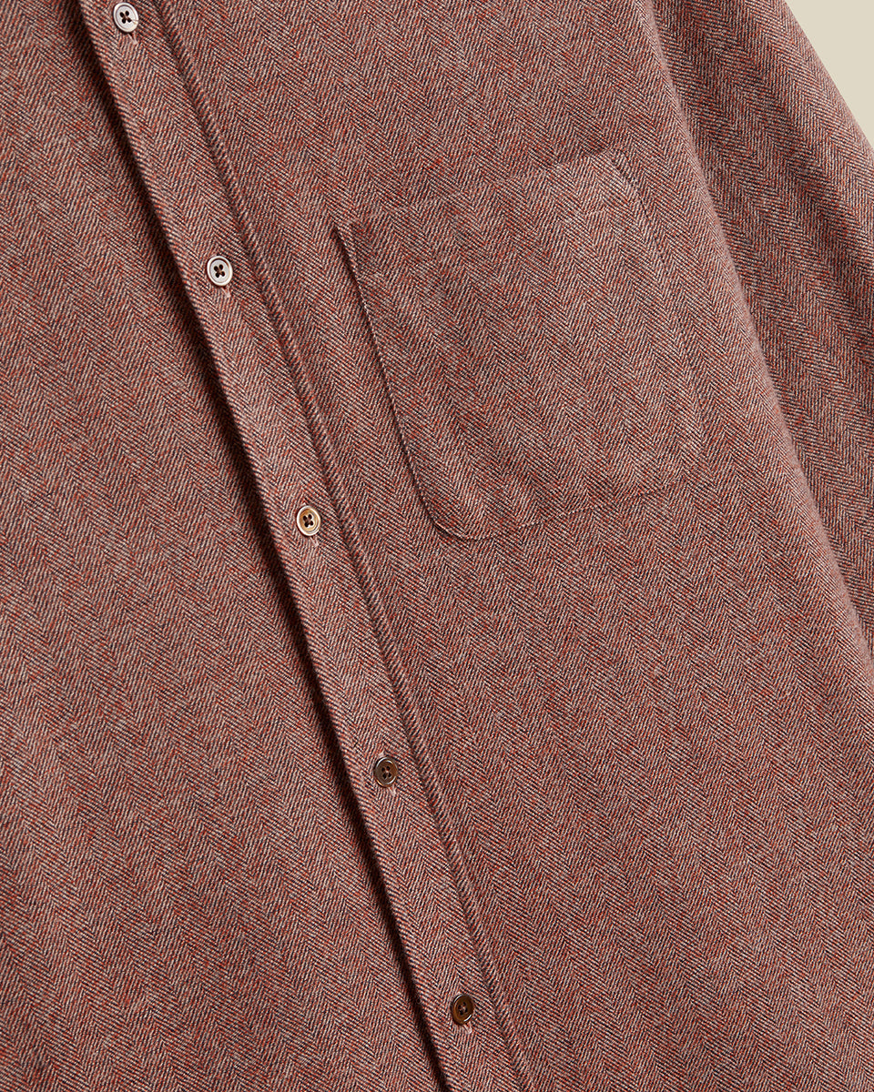 Espiga Herringbone Flannel - Clay