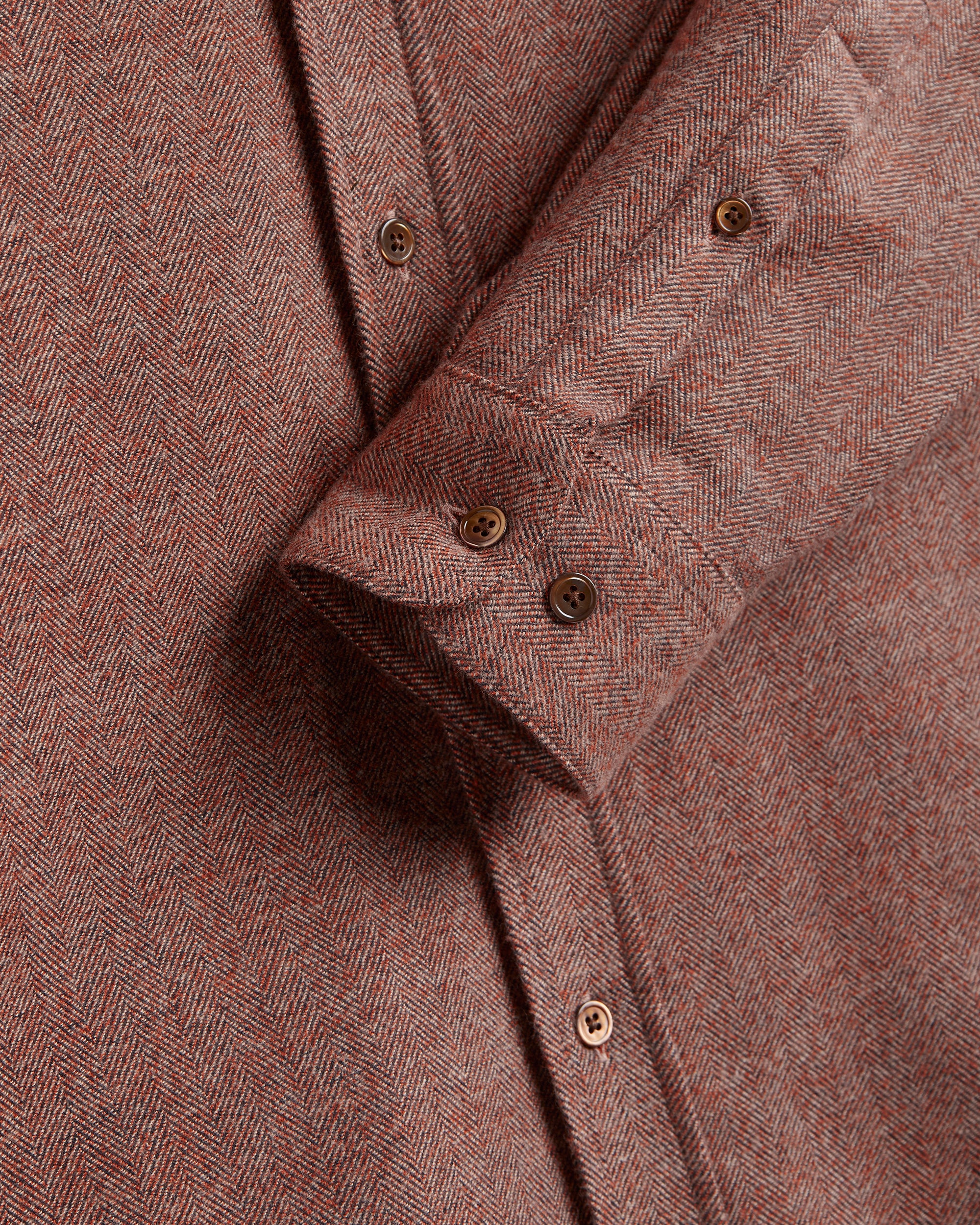Espiga Herringbone Flannel - Clay
