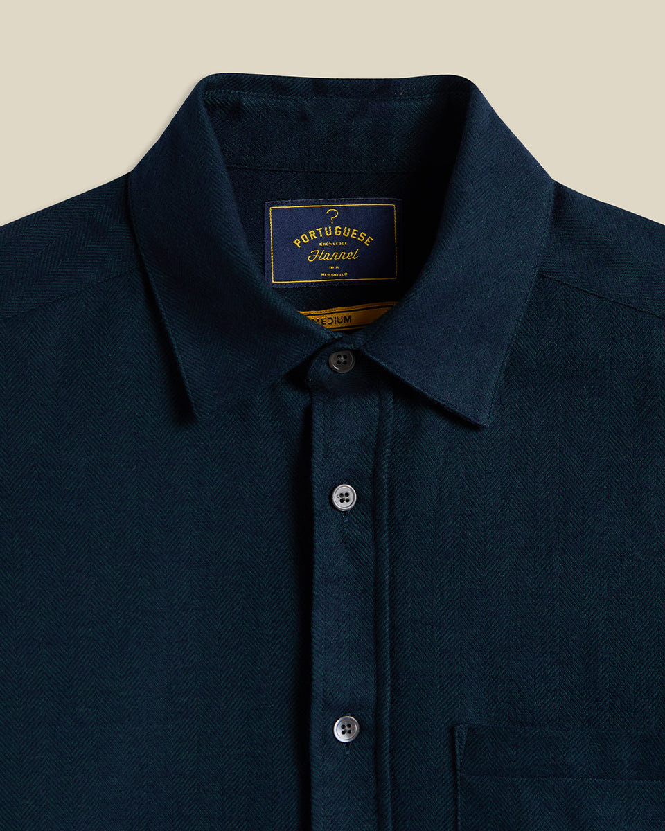 Espiga Herringbone Flannel - Green