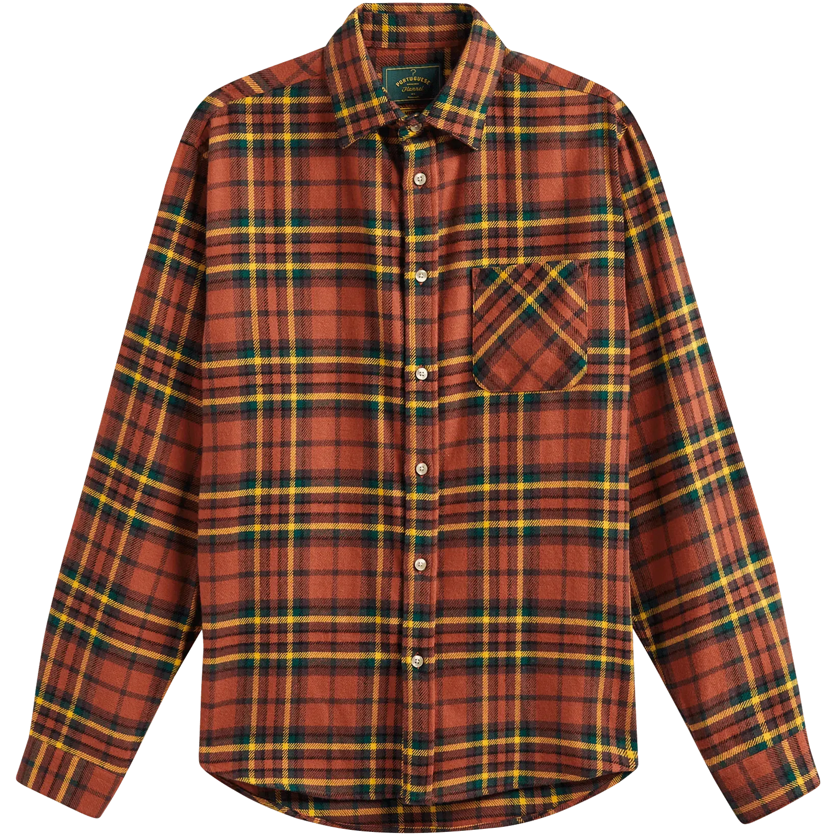 Farol Flannel - Orange / Green Check