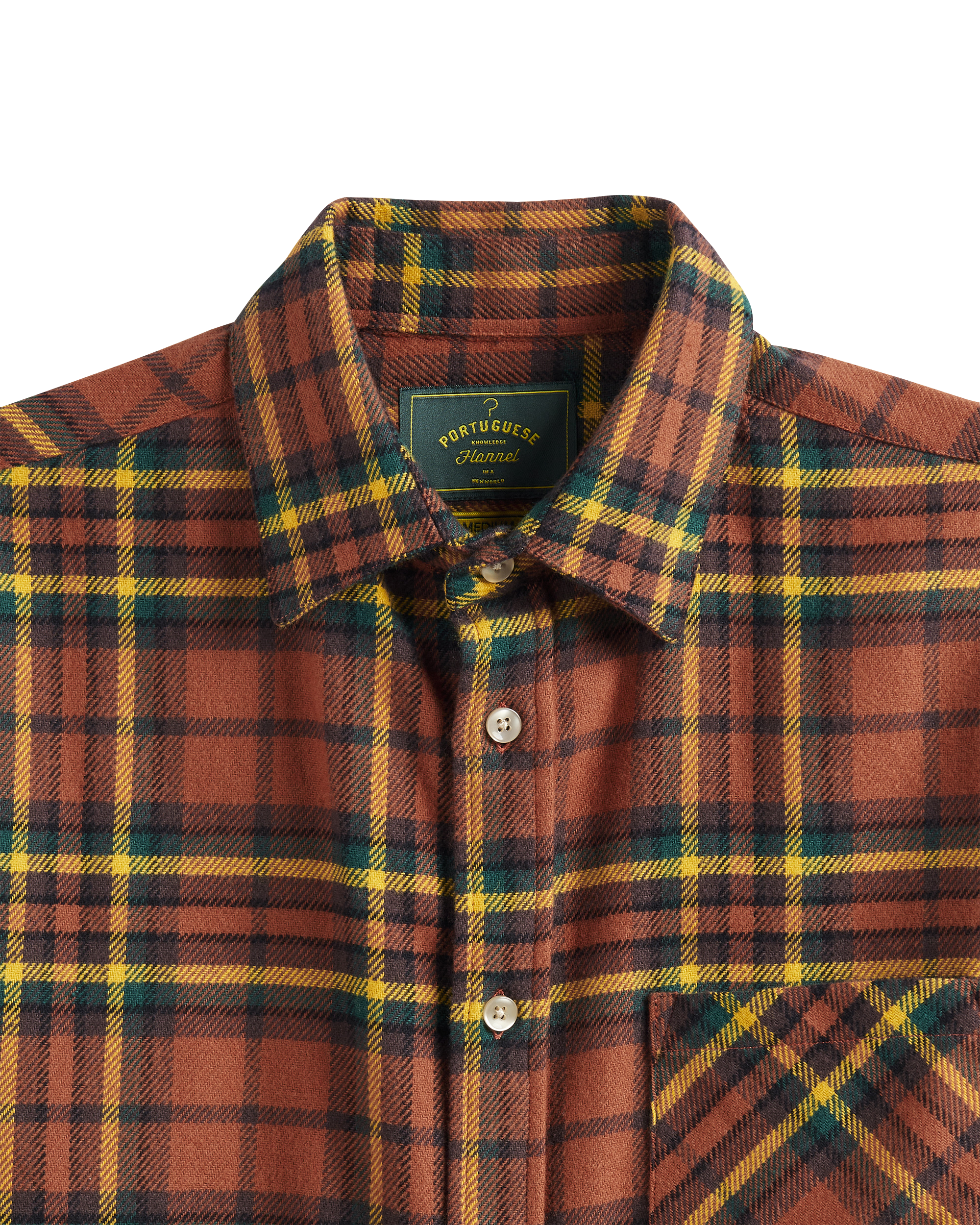 Farol Flannel - Orange / Green Check