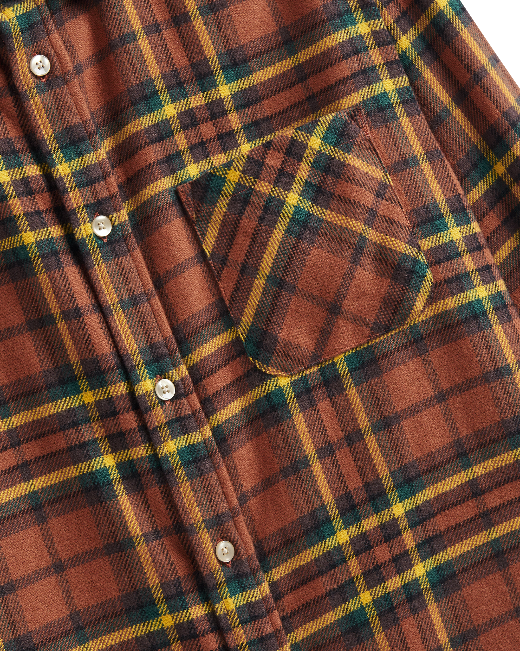 Farol Flannel - Orange / Green Check