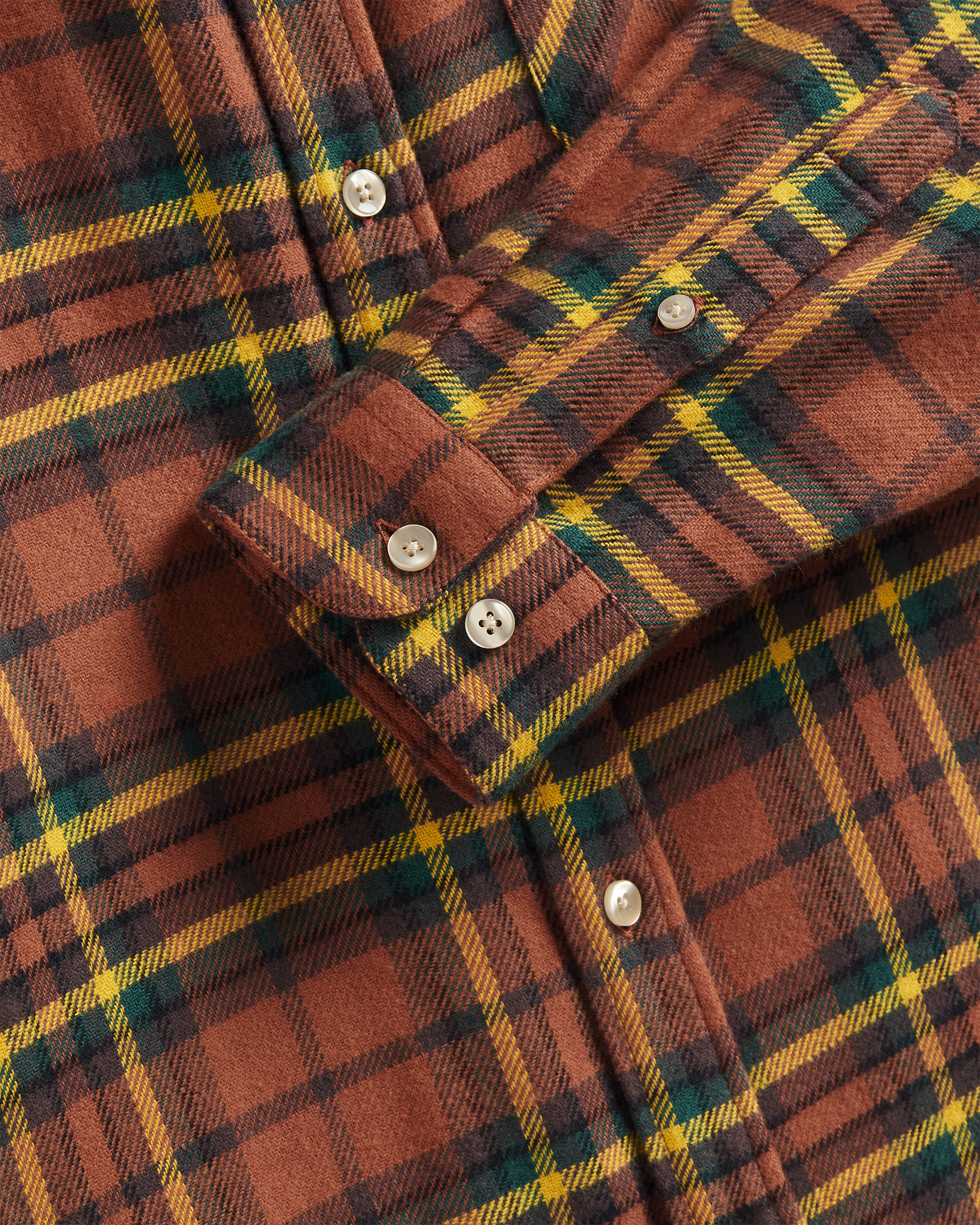 Farol Flannel - Orange / Green Check