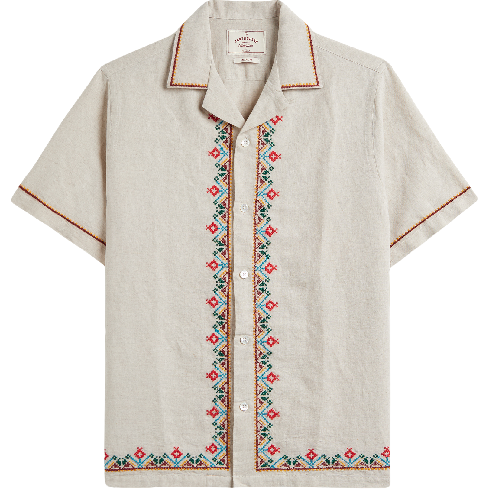 Folclore Embroidery Shirt - Beige