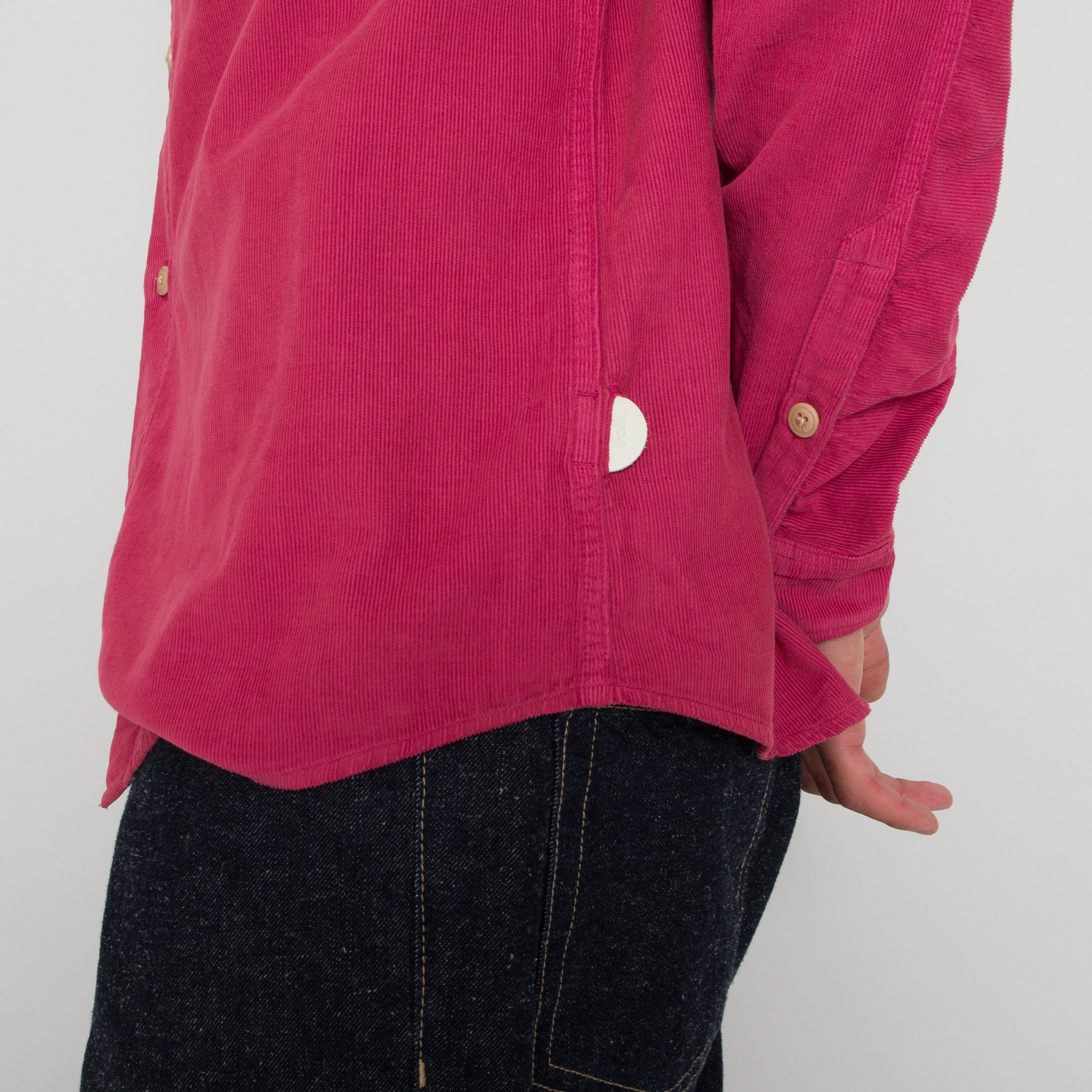 Relaxed Babycord Shirt - Pomegranate