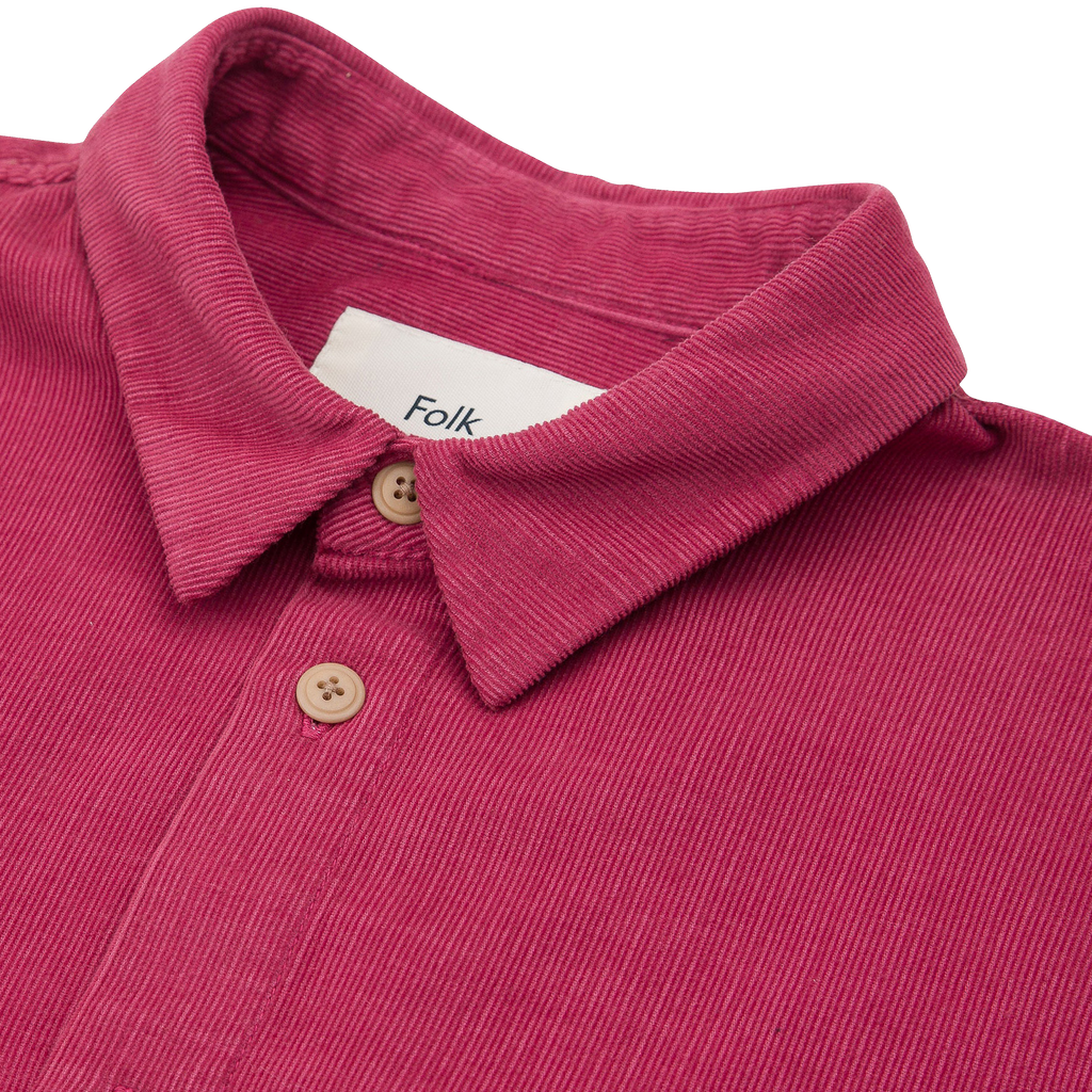 Relaxed Babycord Shirt - Pomegranate