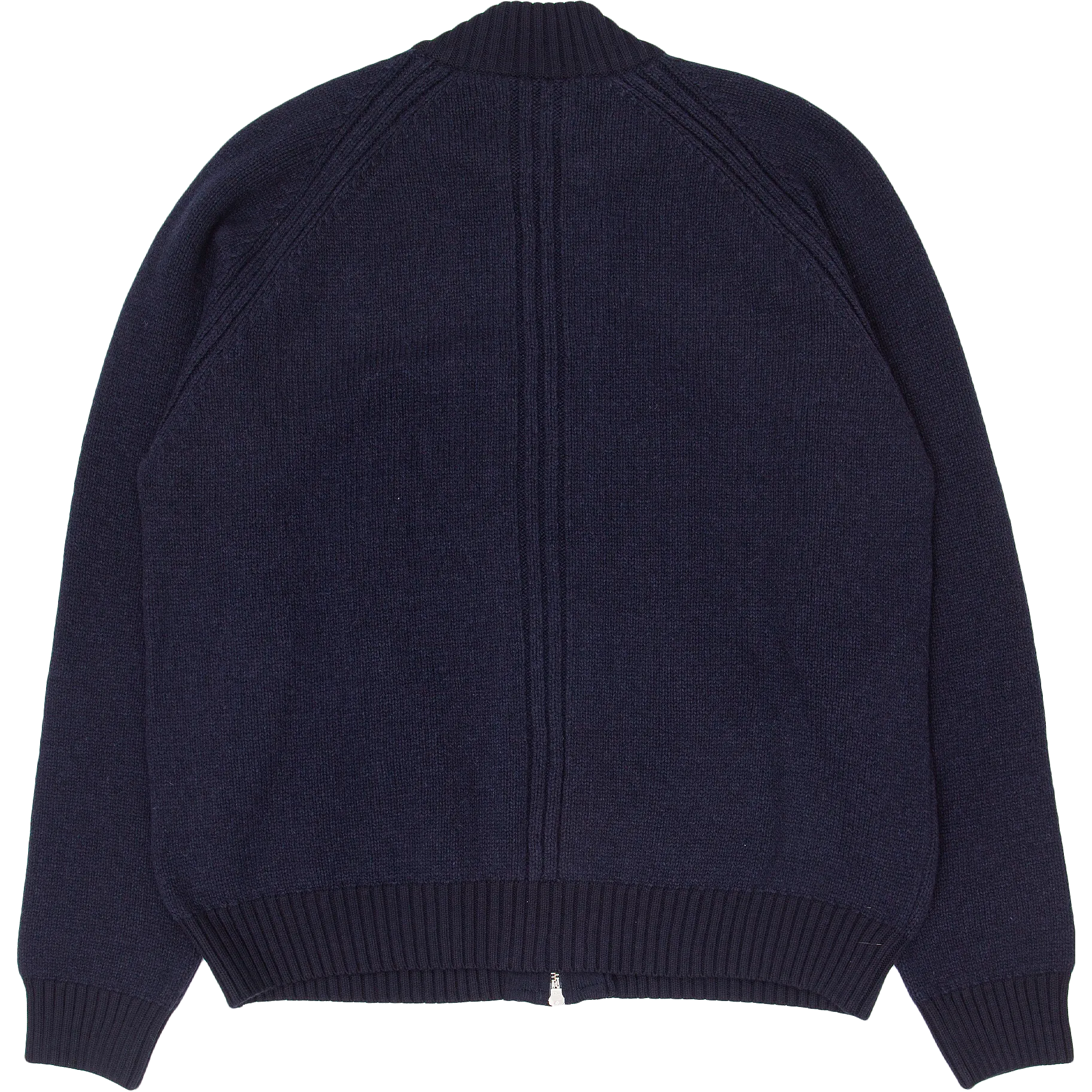 Knitted Zip Thru Bomber - Navy