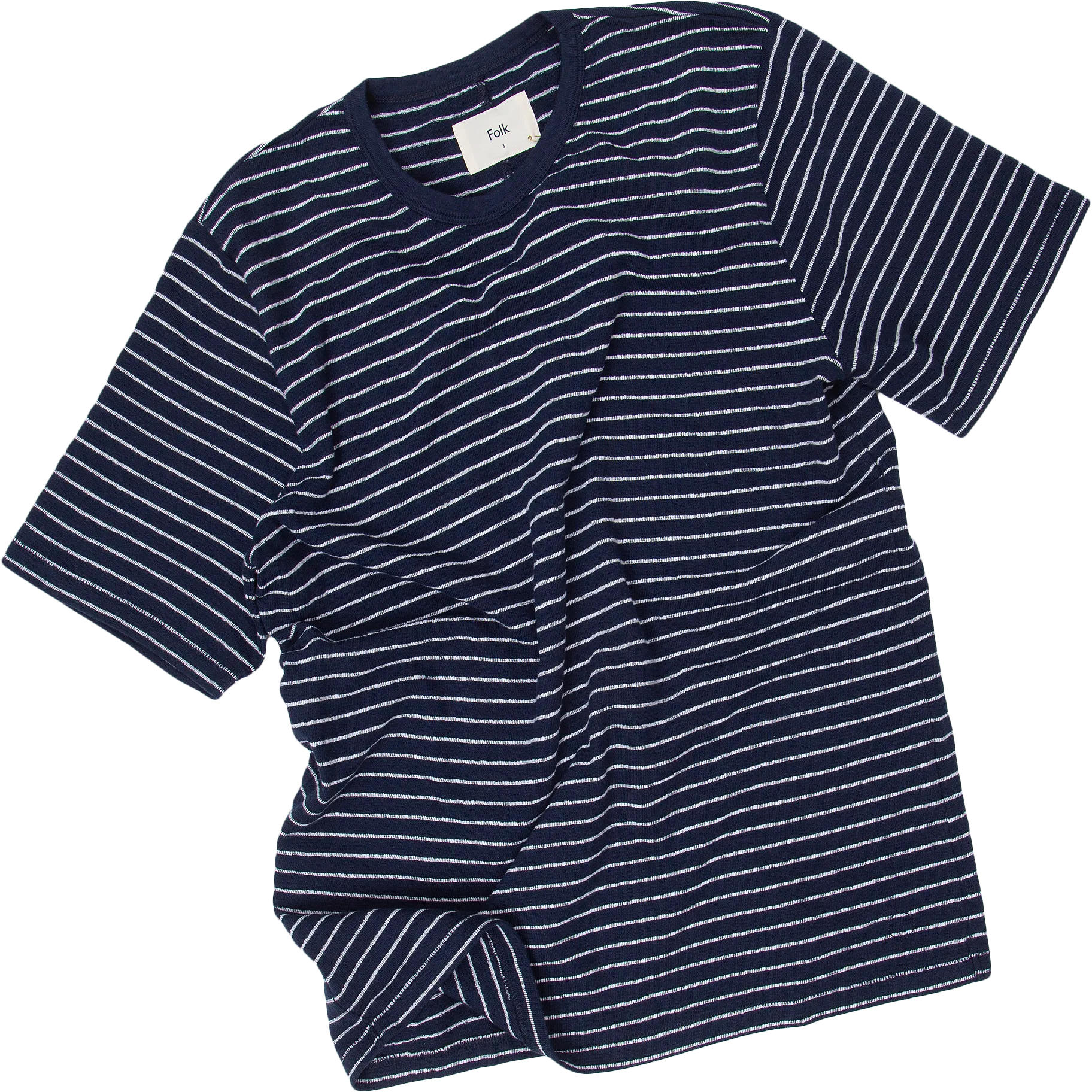 Textured Stripe T-Shirt - Navy / Silver