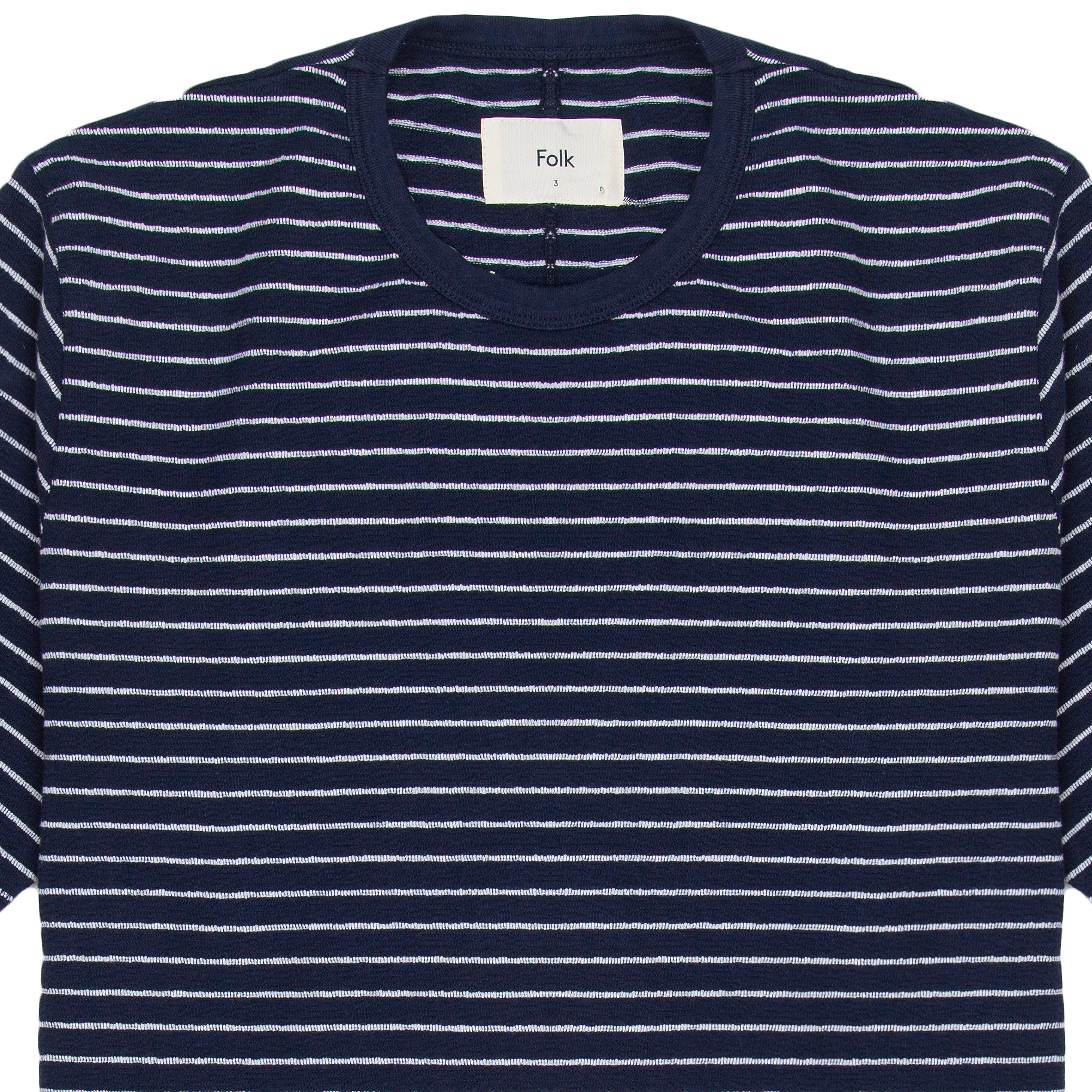 Textured Stripe T-Shirt - Navy / Silver