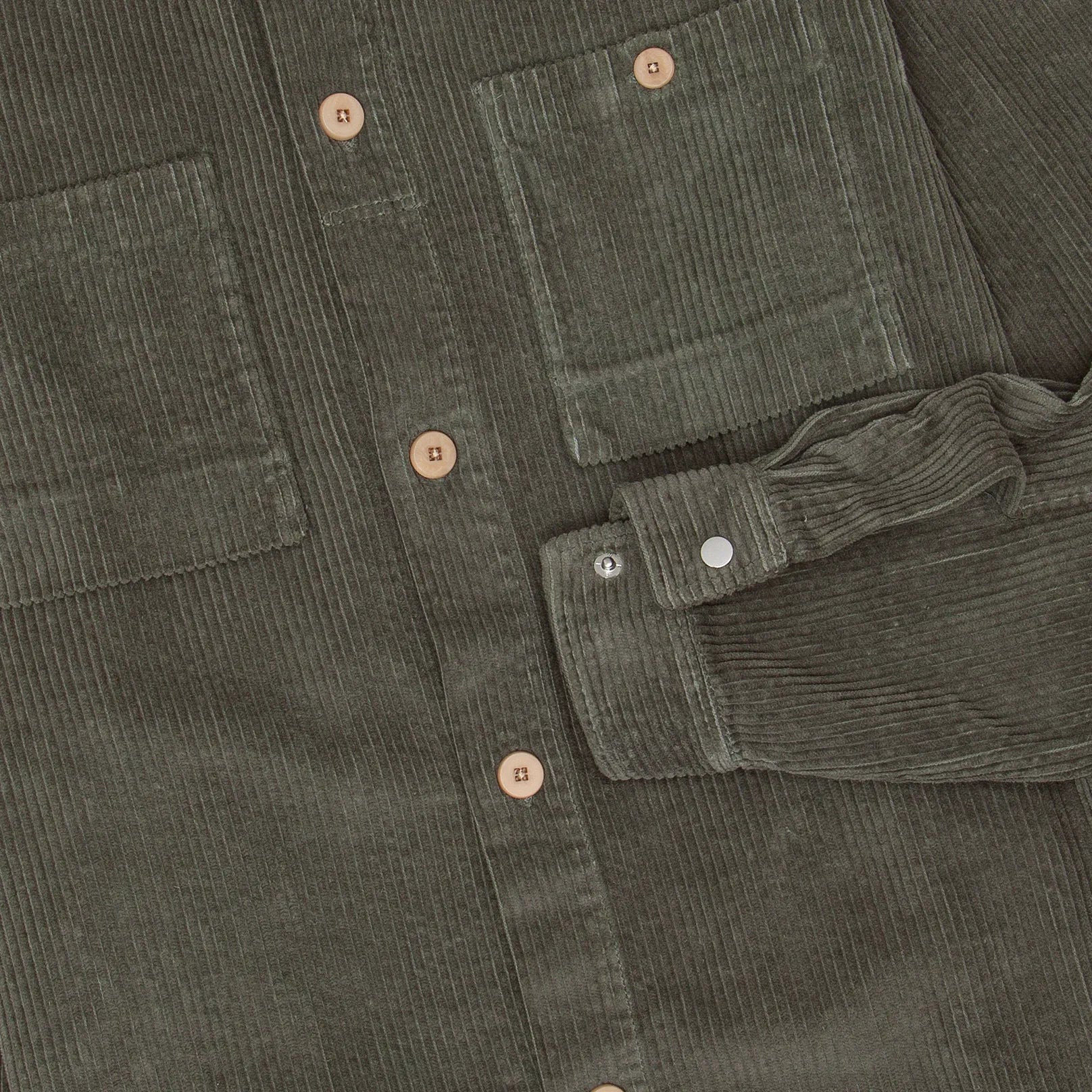 Patch Overshirt - Dark Sage Cord