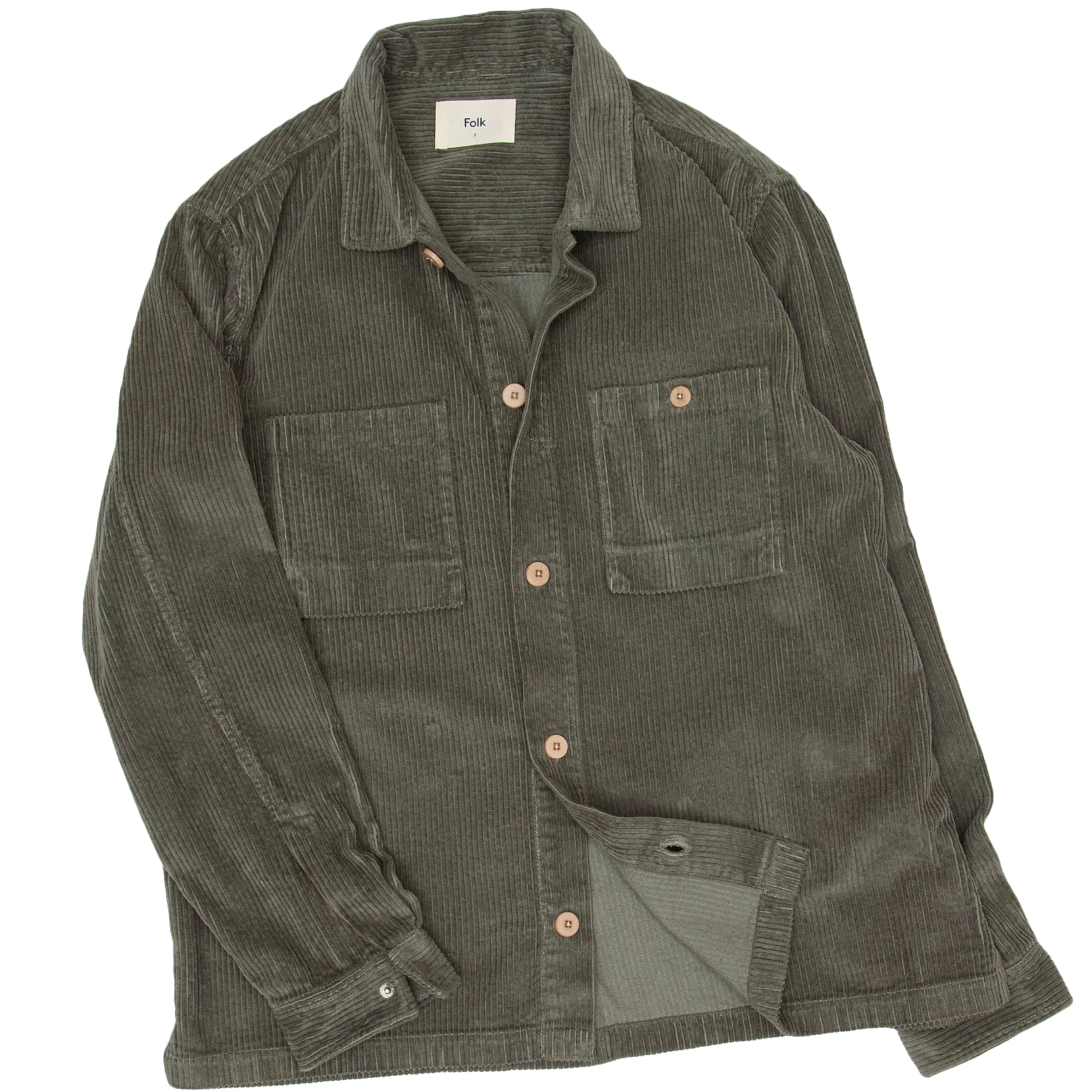 Patch Overshirt - Dark Sage Cord