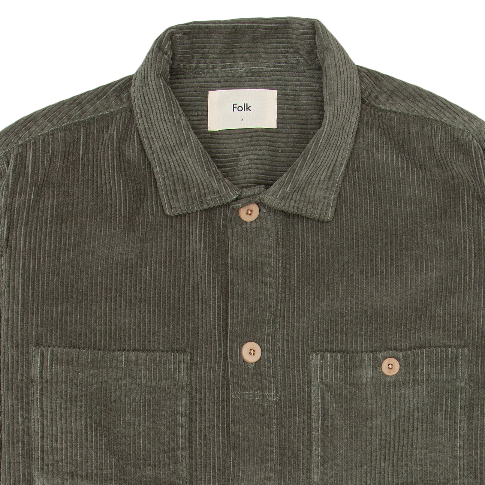 Patch Overshirt - Dark Sage Cord