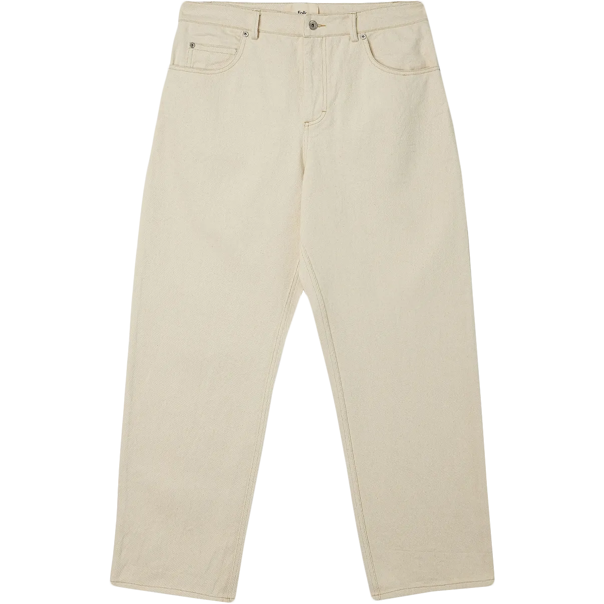 Barrel Leg Trouser - Ecru Twill