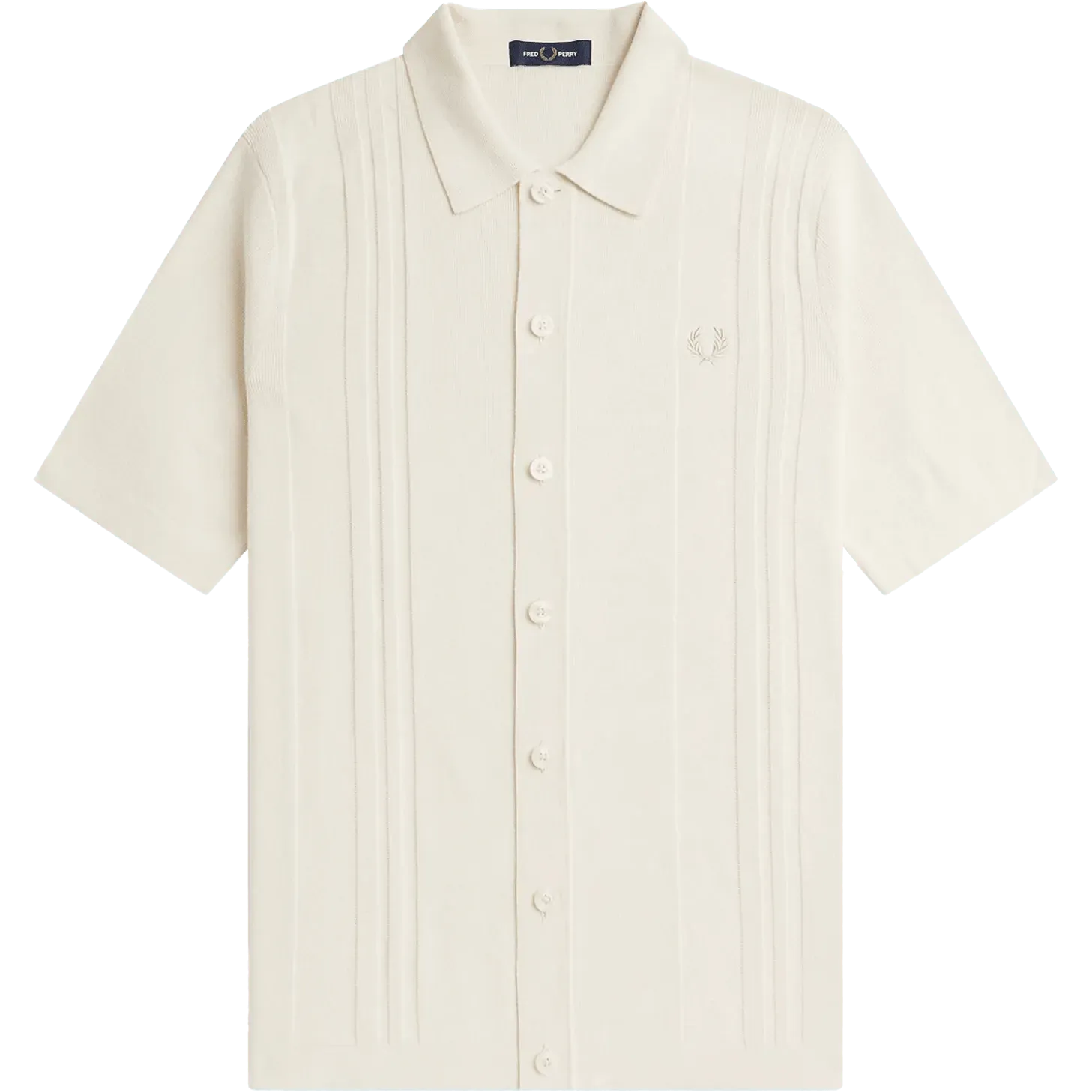 Button Through Knitted Shirt - Ecru