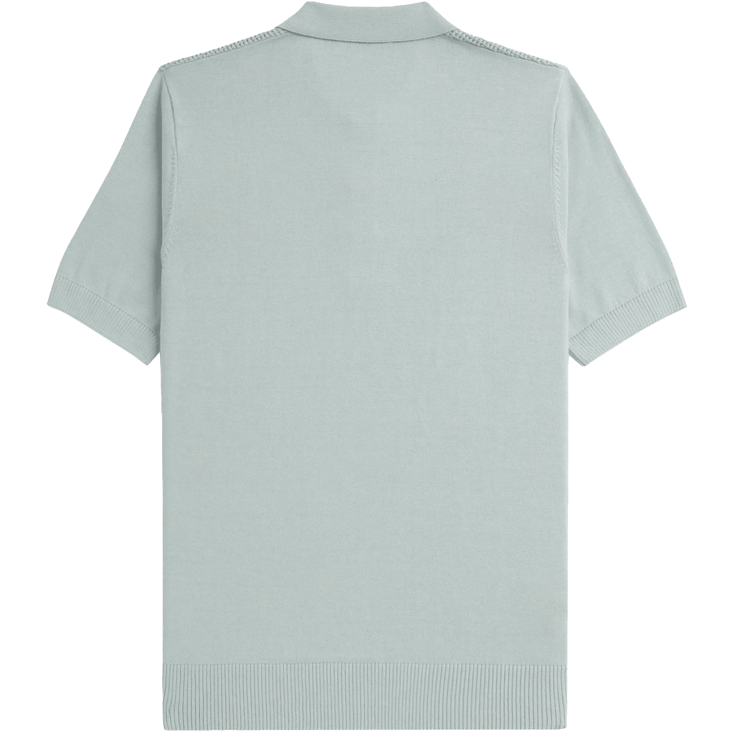 Waffle Stitch Knitted Shirt - Silver Blue