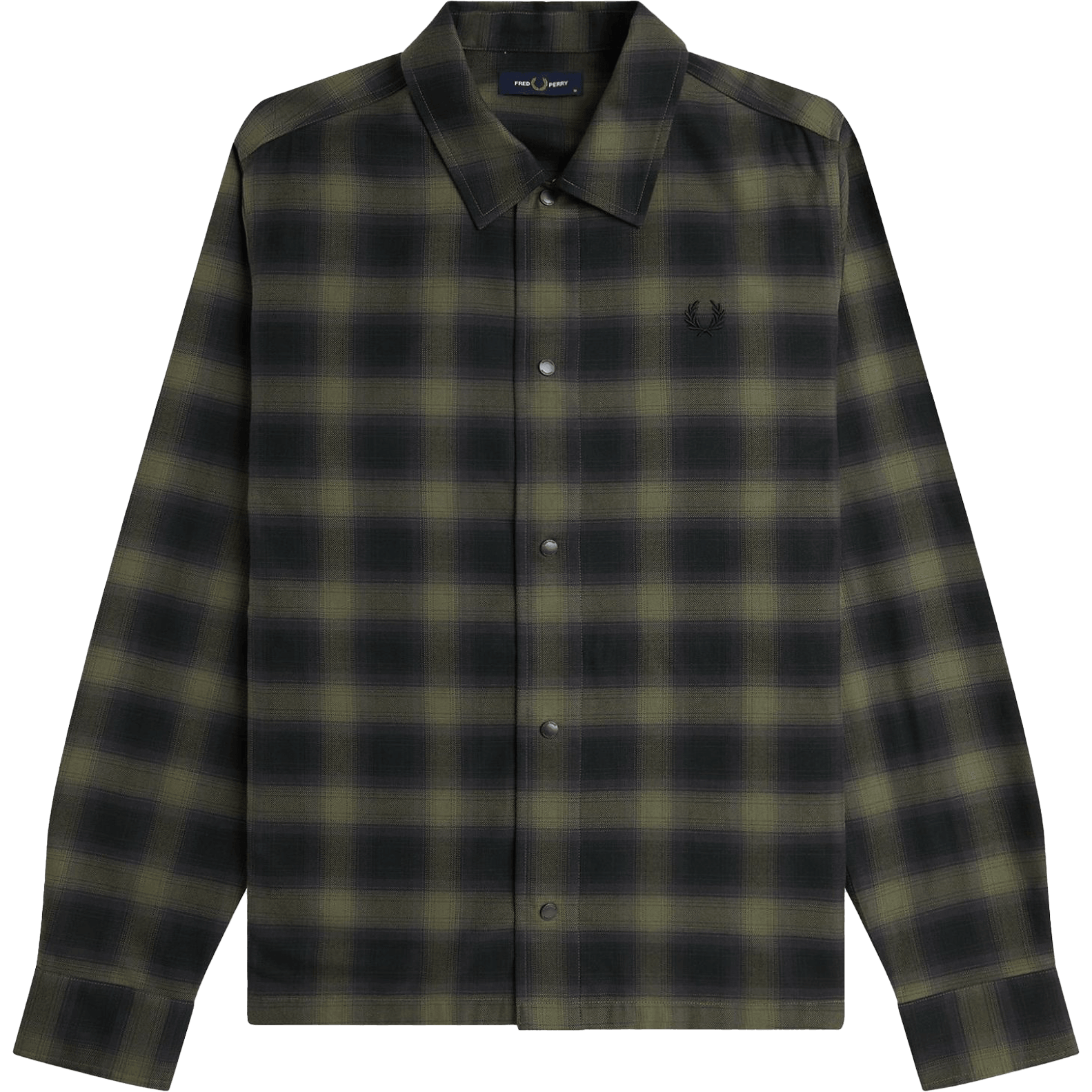 Blurred Tartan Overshirt - Green